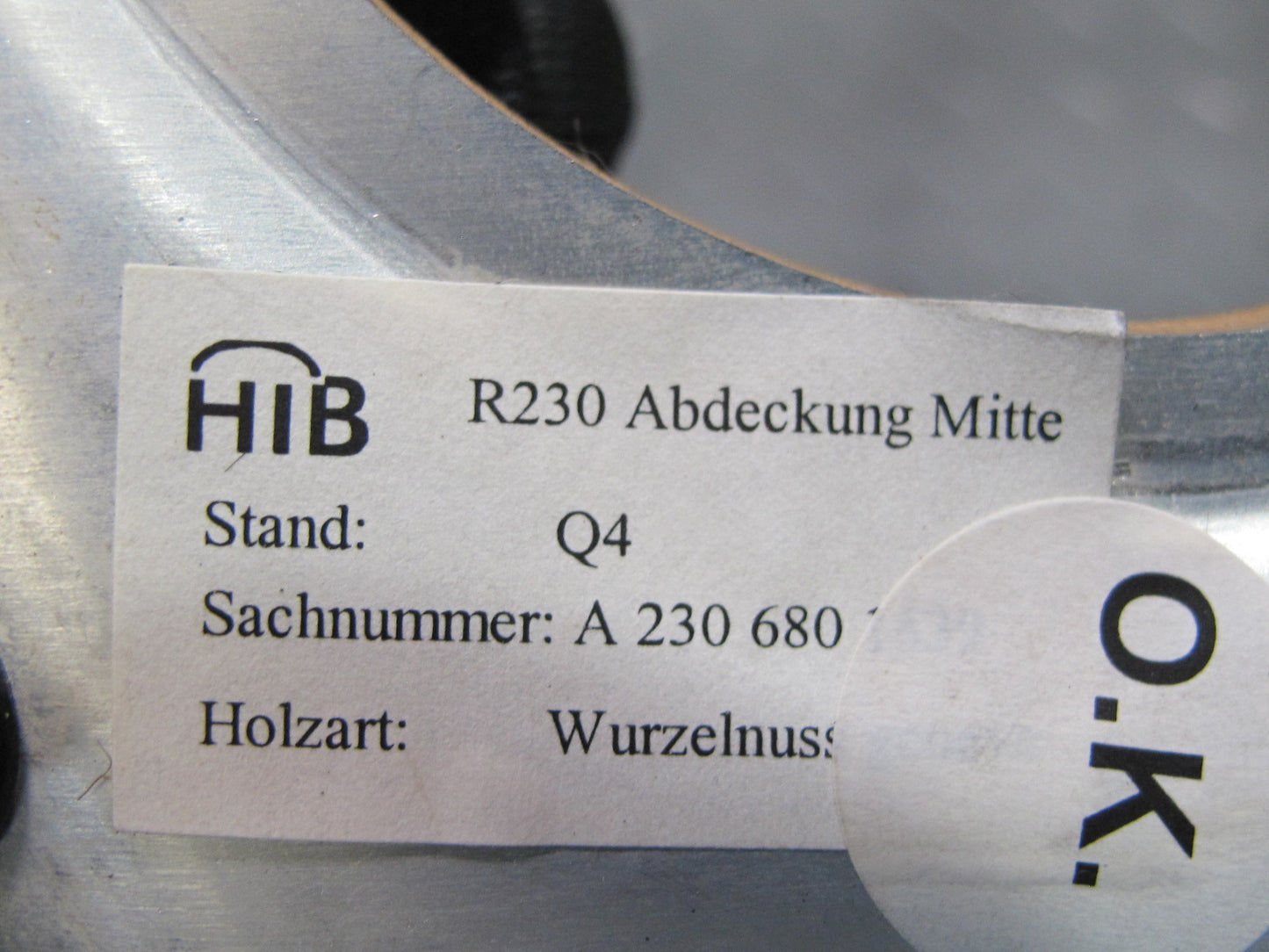 03-04 Mercedes R230 SL600 Dash Center Console Door Wood Trim Bezel Panel Set OEM