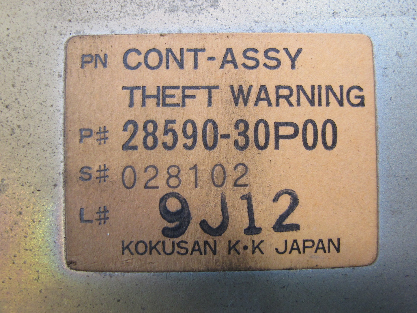 90-93 Nissan Z32 300ZX Theft Warning Control Module 28590-30P00 OEM