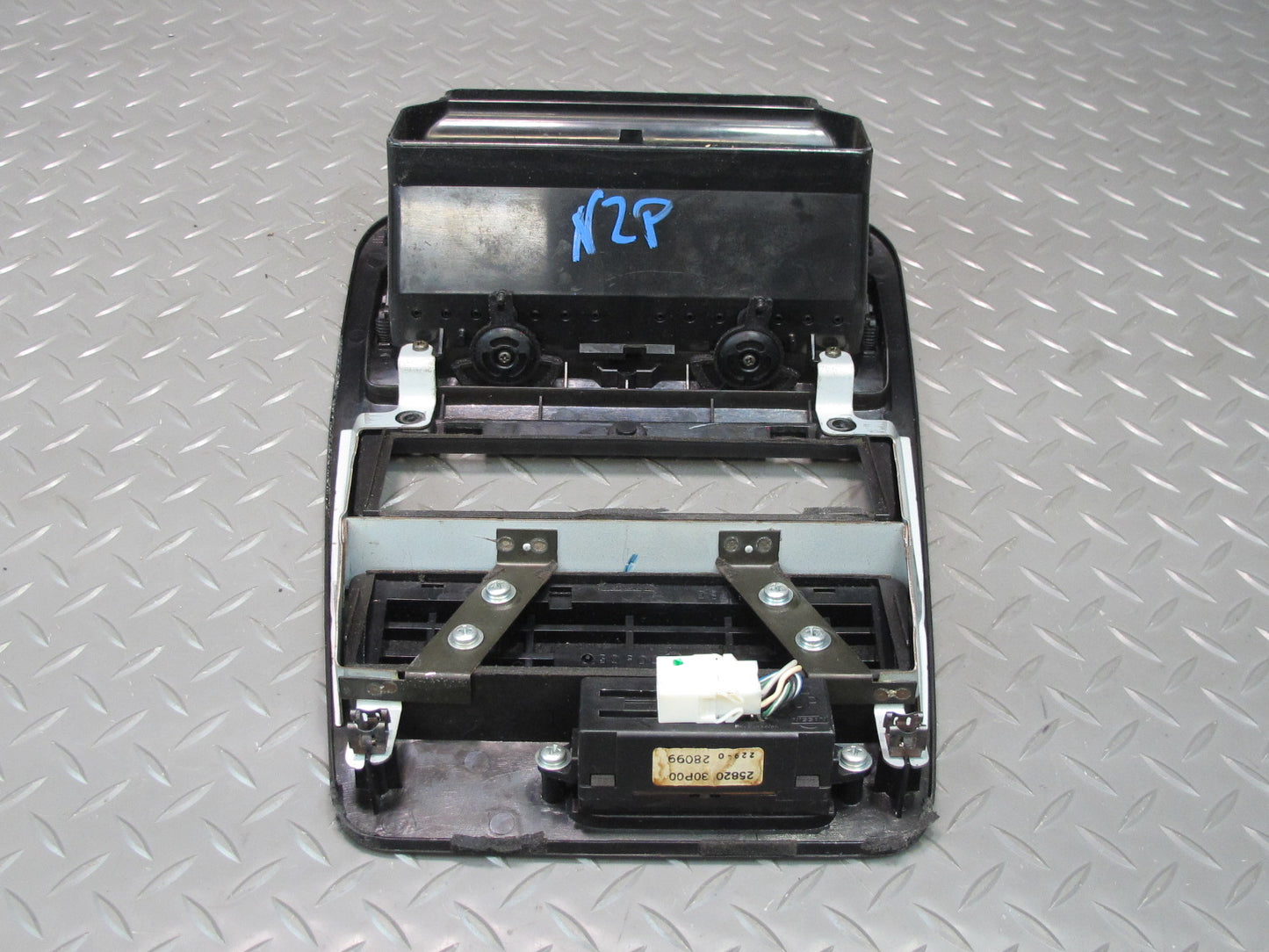 90-91 Nissan Z32 300ZX Coupe Dash Center Radio Trim Panel w Air Vent & Clock OEM