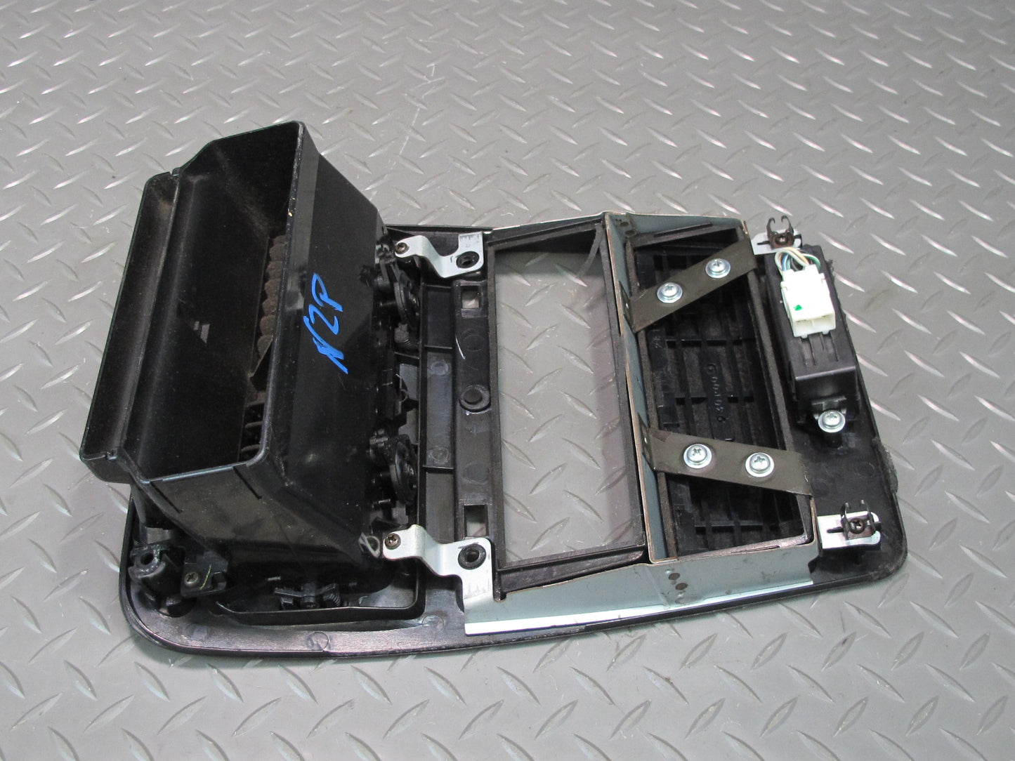 90-91 Nissan Z32 300ZX Coupe Dash Center Radio Trim Panel w Air Vent & Clock OEM