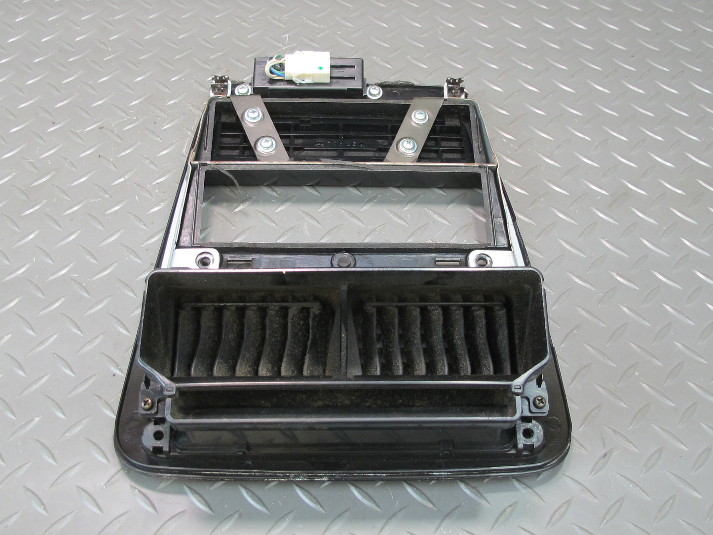 90-91 Nissan Z32 300ZX Coupe Dash Center Radio Trim Panel w Air Vent & Clock OEM