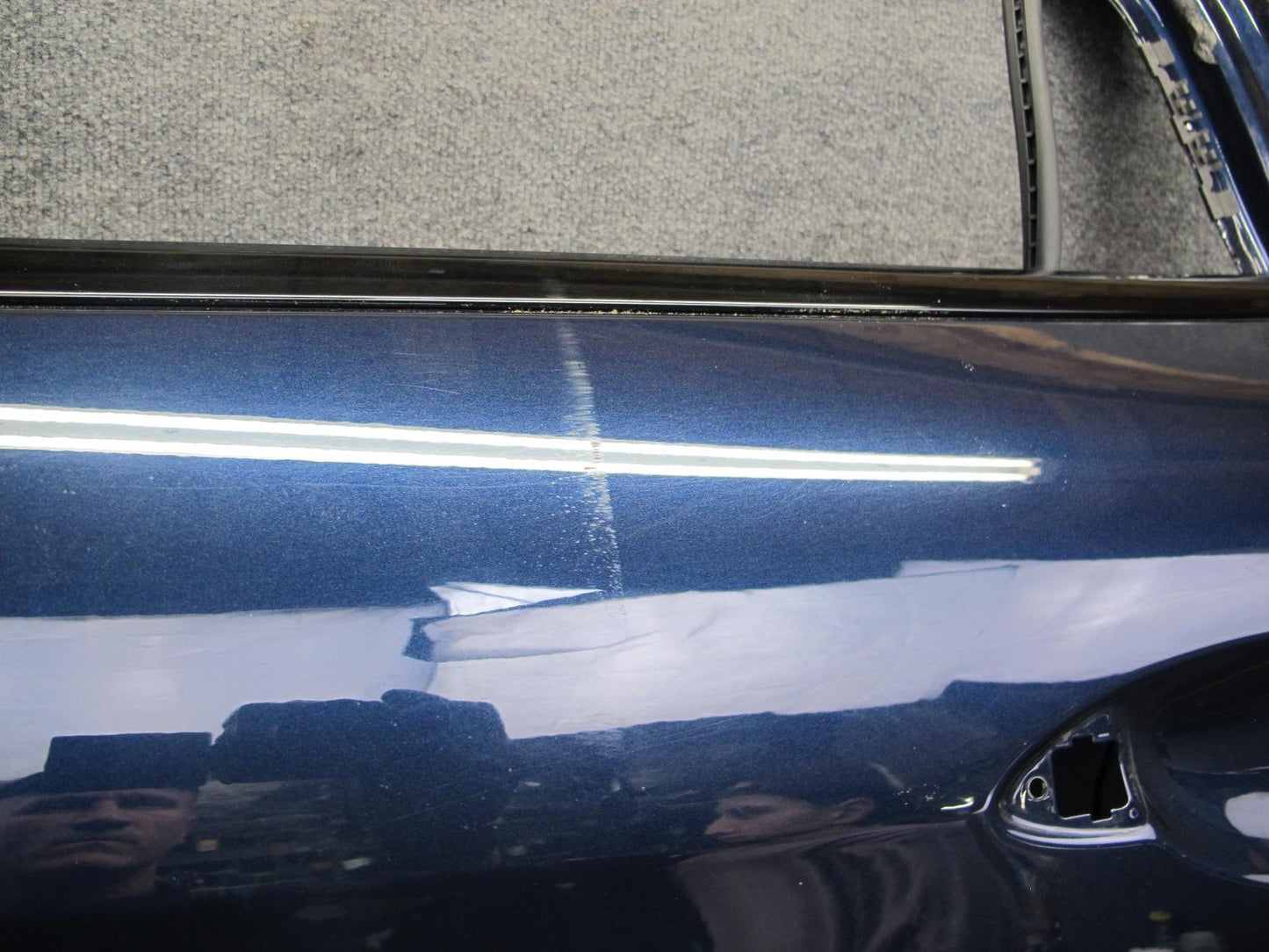 17-23 Porsche Panamera 971 Rear Left Door Shell Panel Night Blue Metallic