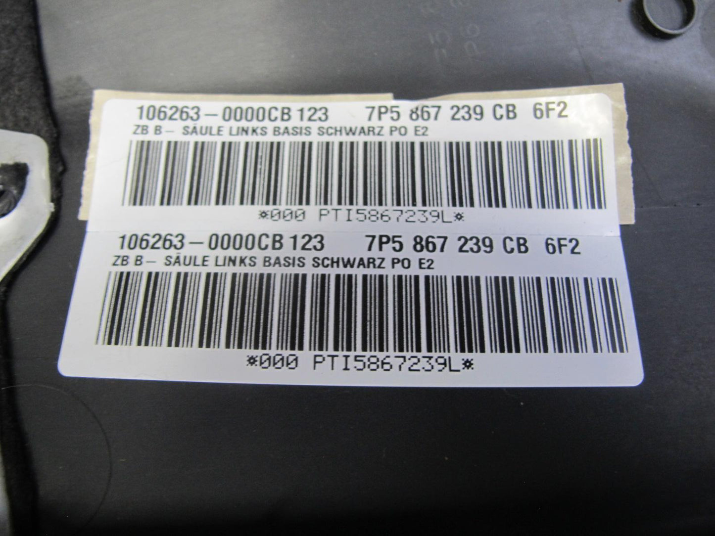 11-18 Porsche Cayenne 958 Right Left Side Upper B Pillar Trim Cover Panel Set