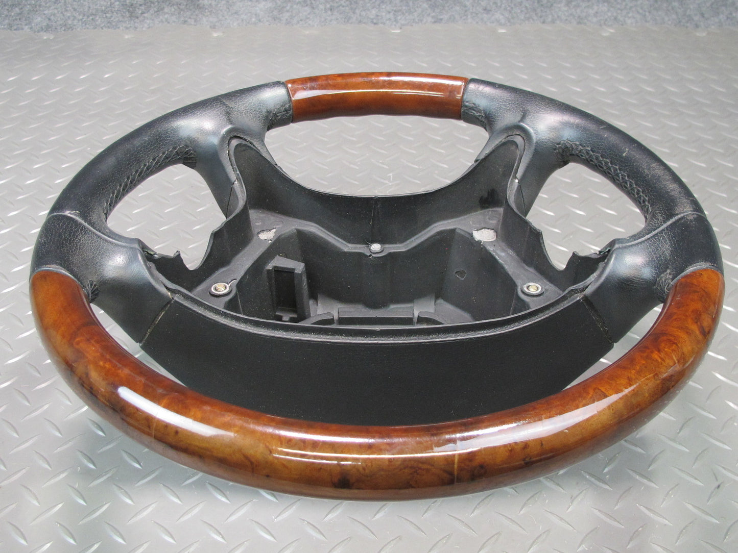 03-08 Mercedes R230 Sl-class Leather Wood Steering OEM