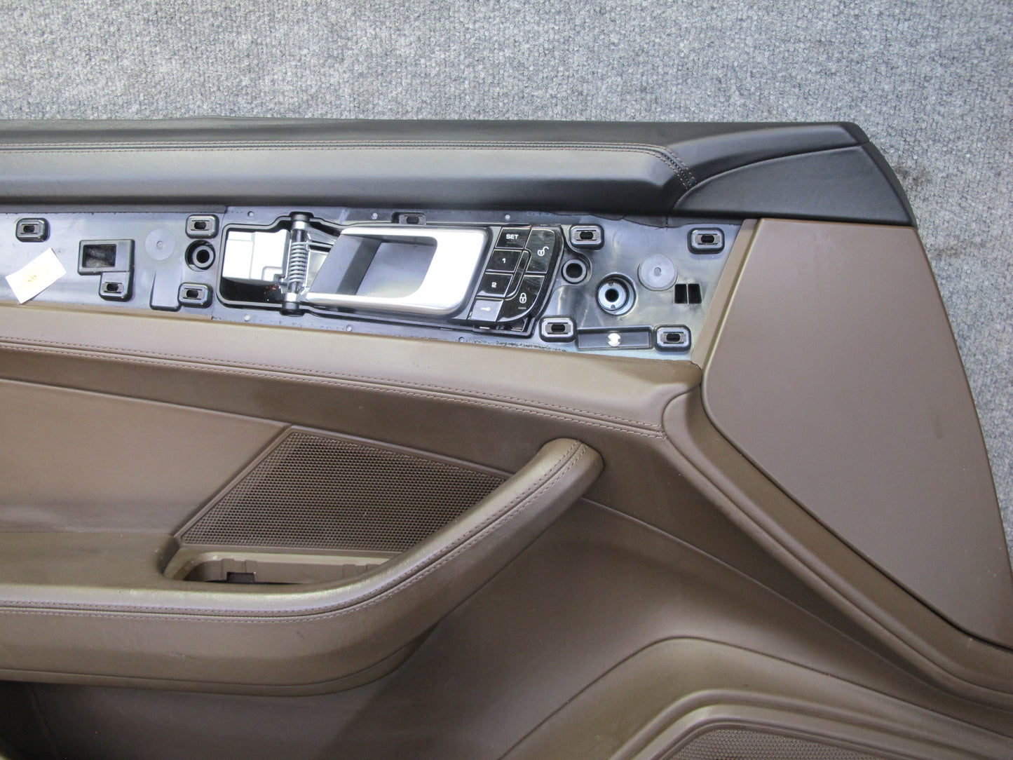 17-23 Porsche Panamera 971 Front Door Interior Trim Cover Panel Set Saddle Brown