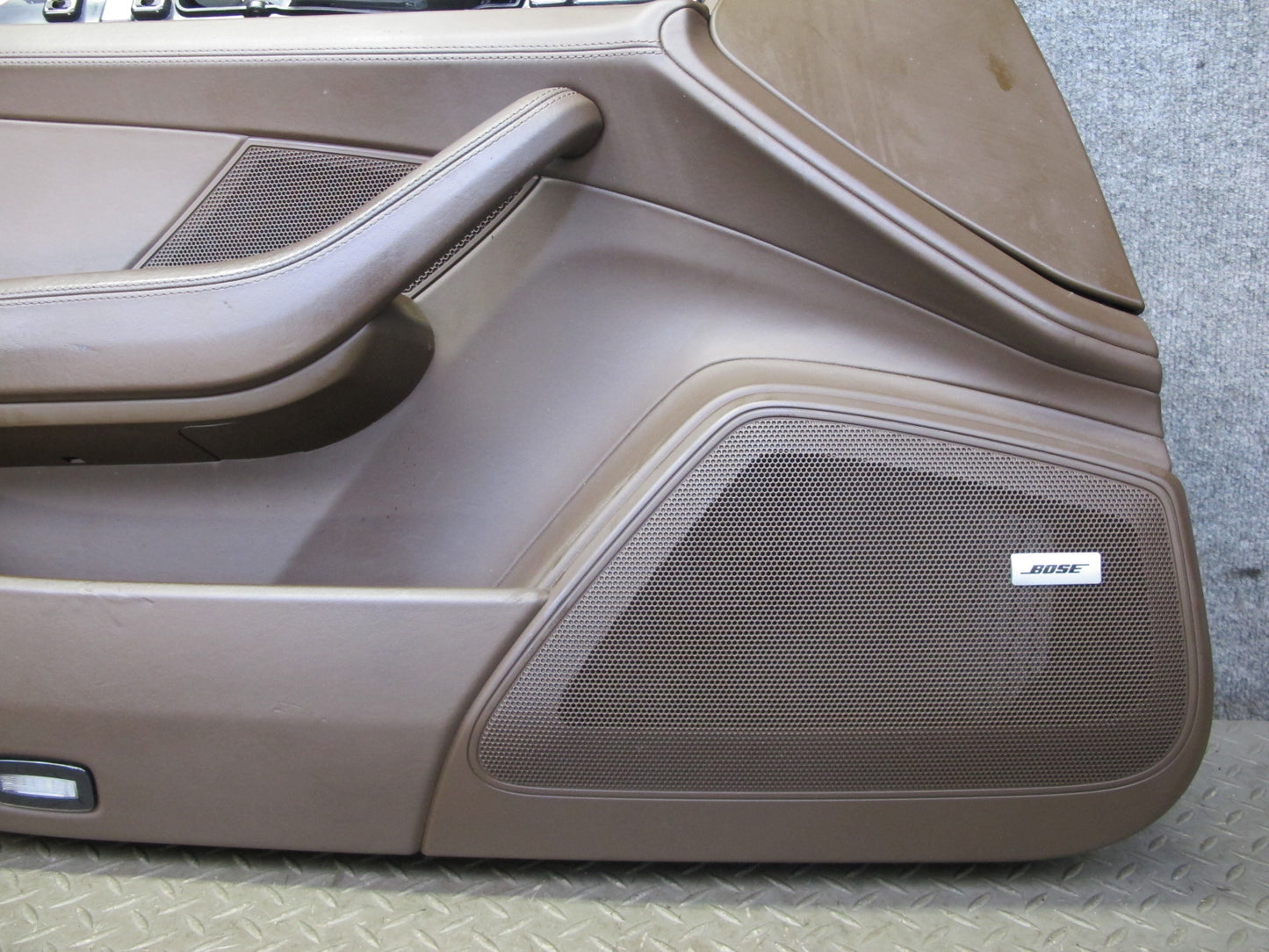 17-23 Porsche Panamera 971 Front Door Interior Trim Cover Panel Set Saddle Brown