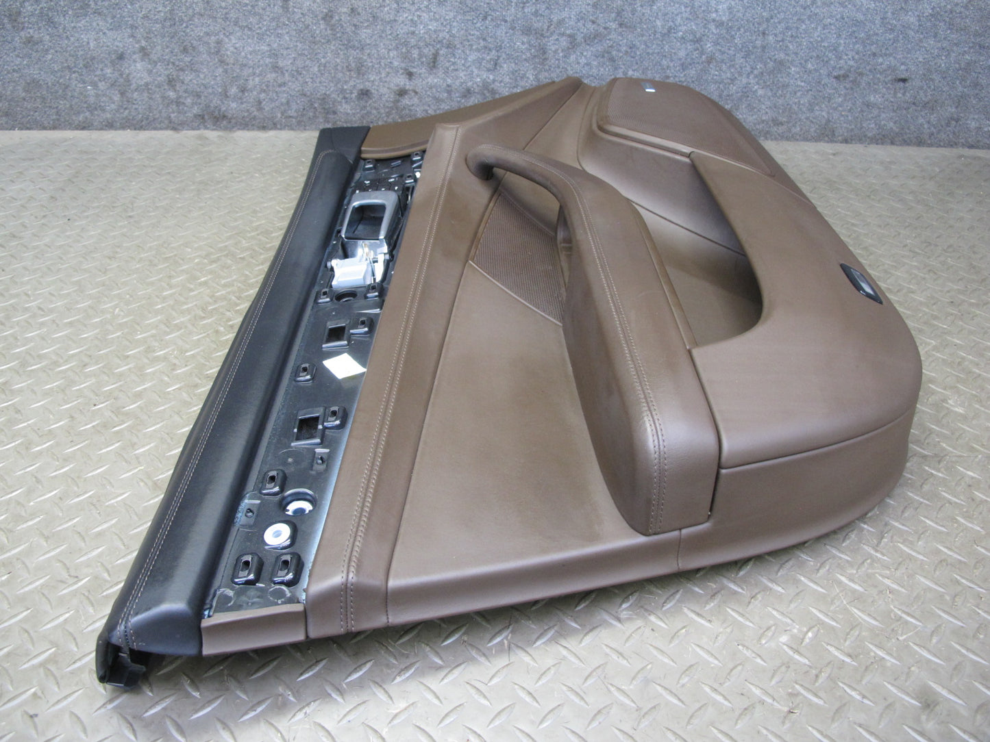 17-23 Porsche Panamera 971 Front Door Interior Trim Cover Panel Set Saddle Brown