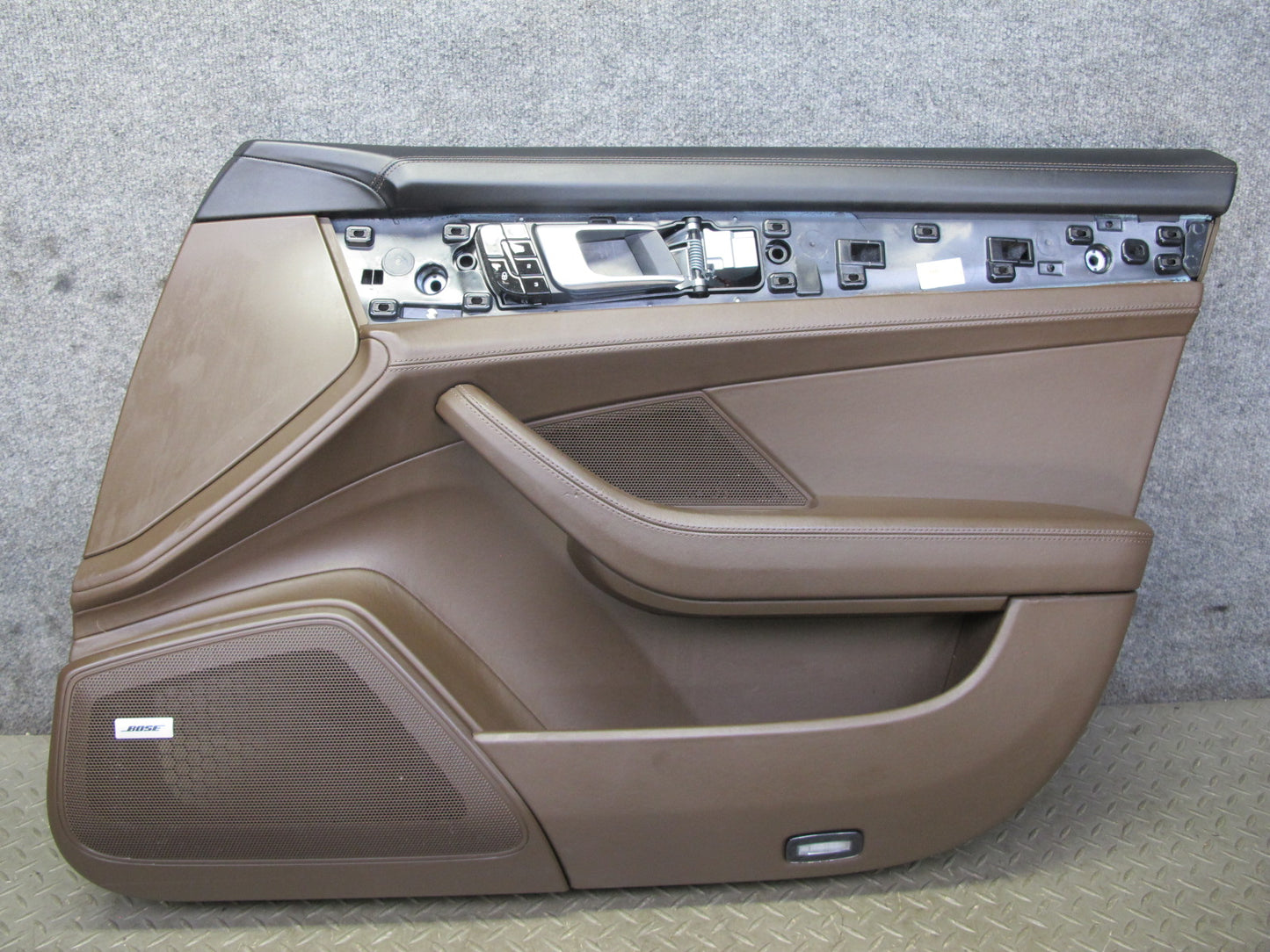 17-23 Porsche Panamera 971 Front Door Interior Trim Cover Panel Set Saddle Brown