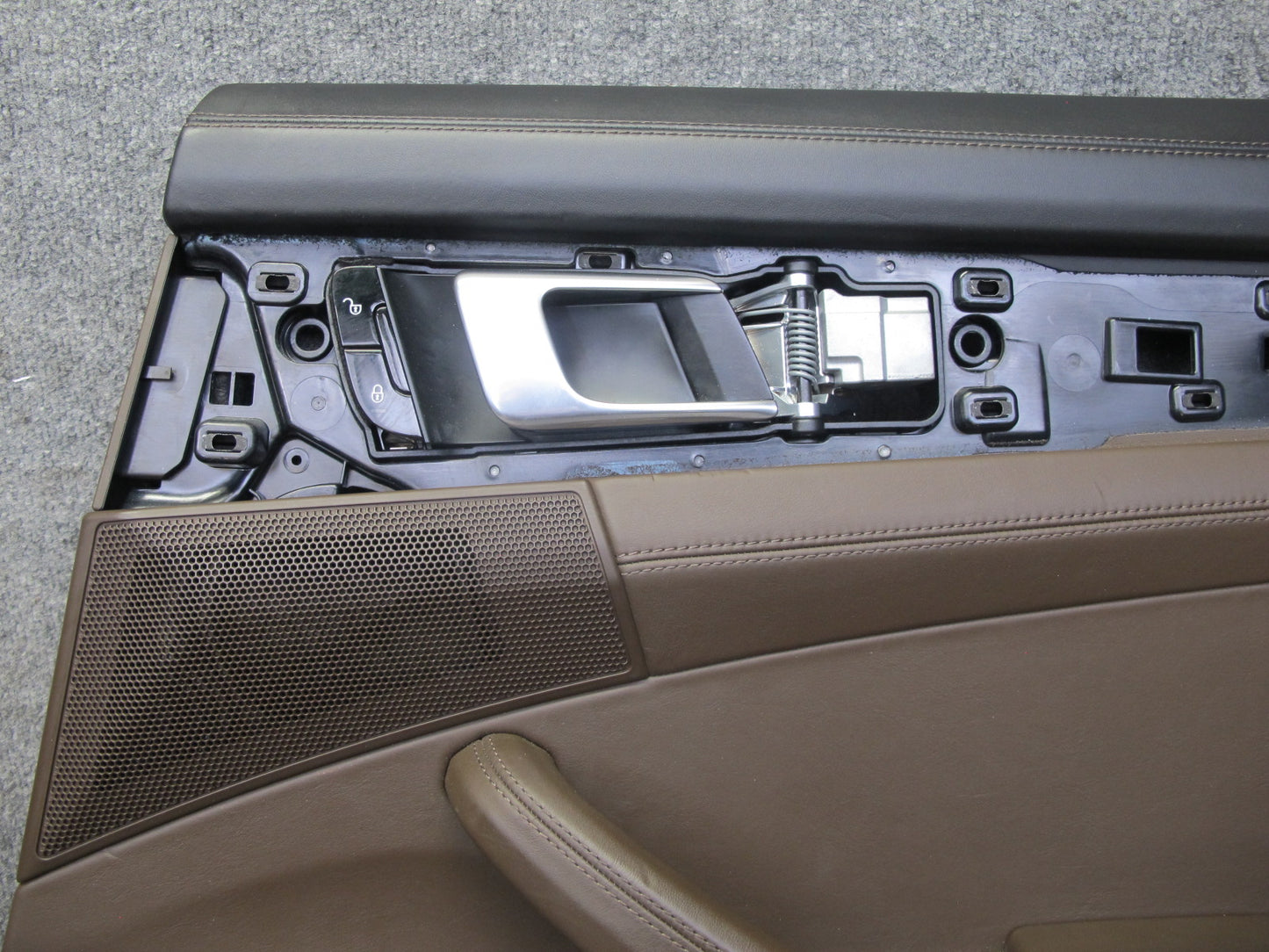 17-23 Porsche Panamera 971 Rear Door Interior Trim Cover Panel Set Saddle Brown