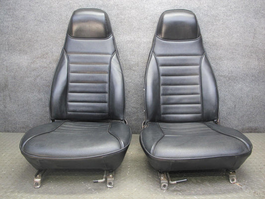 77-78 Datsun S30 280Z Set of 2 Front Left & Right Leather Seat Black OEM