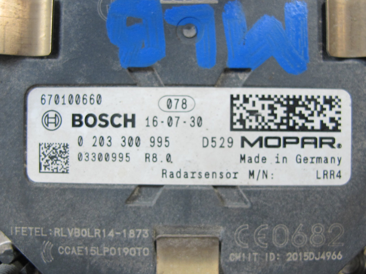 2017-2020 Maserati Levante M161 Adaptive Cruise Control Radar Distance Sensor