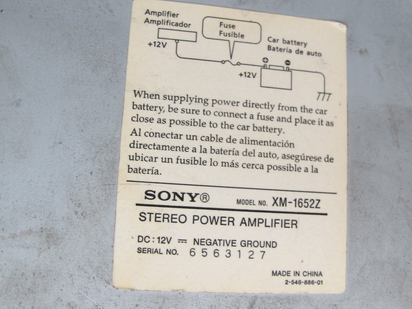 Sony Xplod XM-1652Z 1000W Car Stereo AMP Amplifier