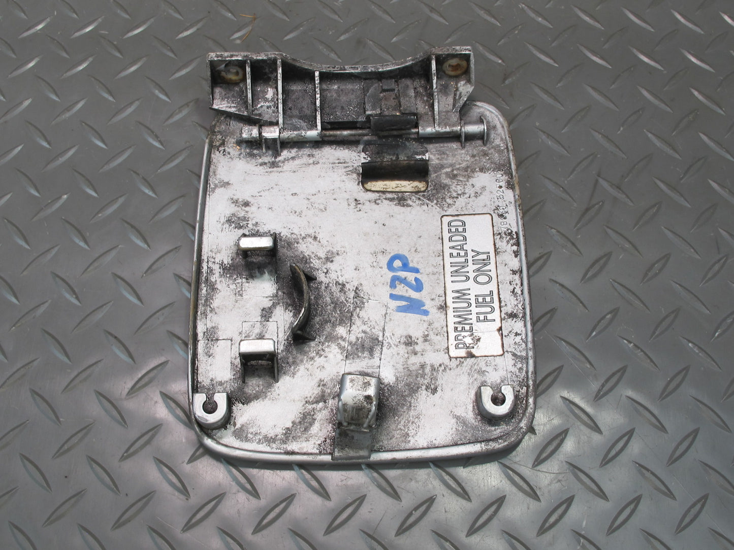 90-96 Nissan Z32 300ZX 2+2 Fuel Filler Door Lid Cover Silver Metallic OEM