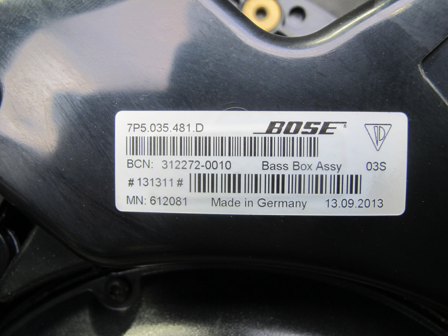 2011-2018 Porsche Cayenne 958 Bose Rear Subwoofer Speaker Box Assembly
