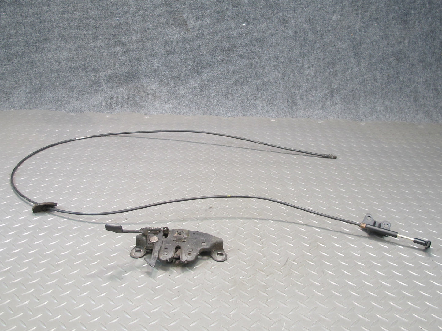 90-96 Nissan Z32 300ZX Coupe Front Hood Lock Latch w Release Cable Set OEM