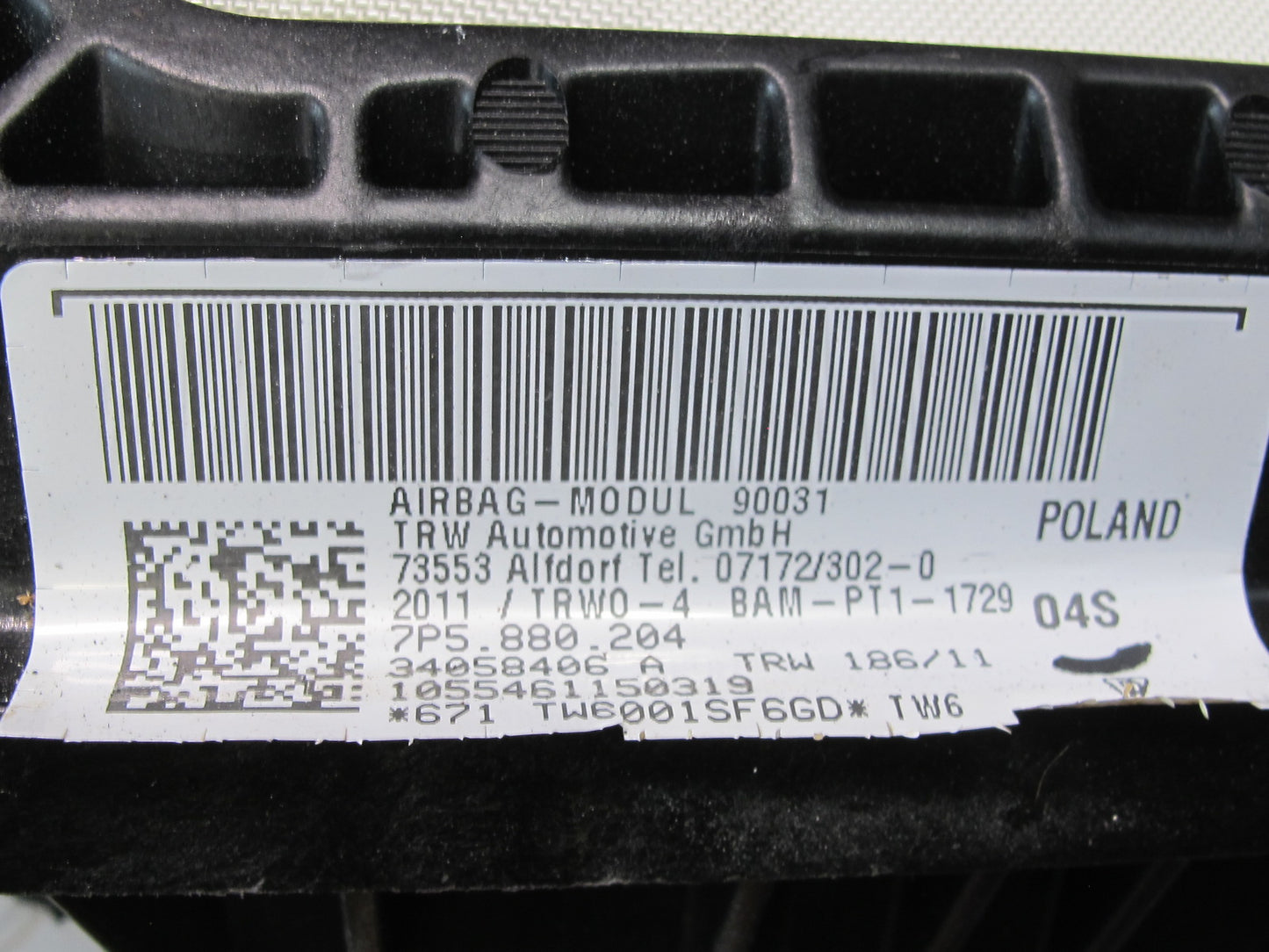 11-18 PORSCHE CAYENNE 958 FRONT RIGHT PASSENGER SIDE DASH SRS AIRBAG OEM