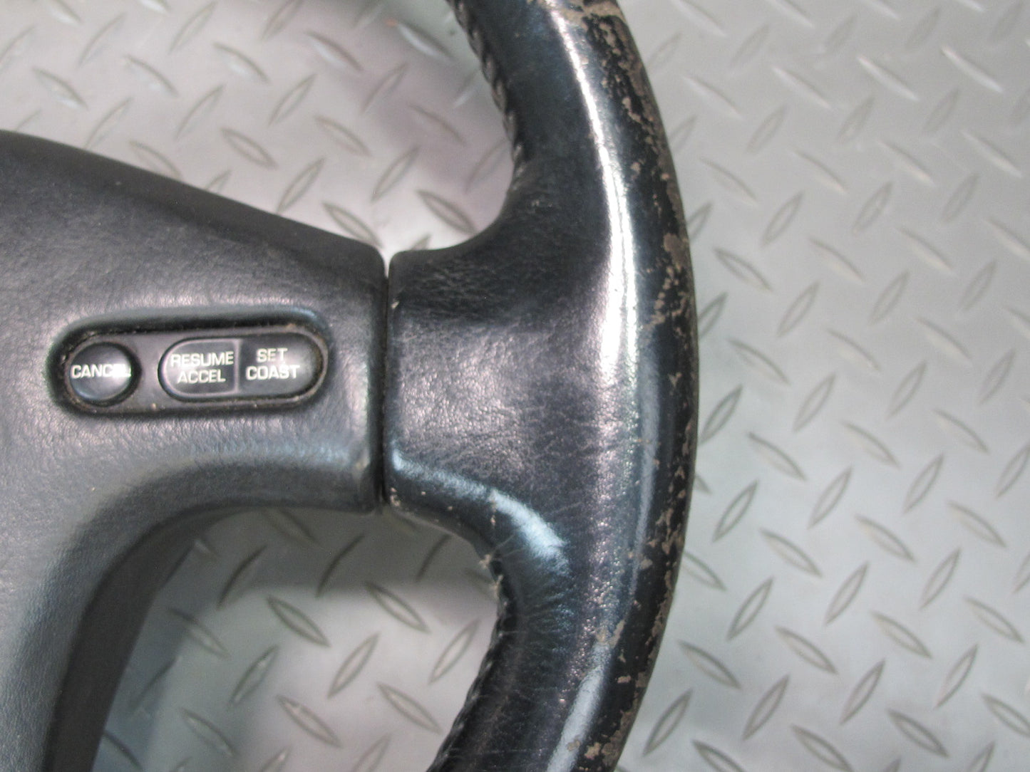 90-91 Nissan Z32 300ZX NON Turbo Leather Steering w Cruise Switch Black OEM