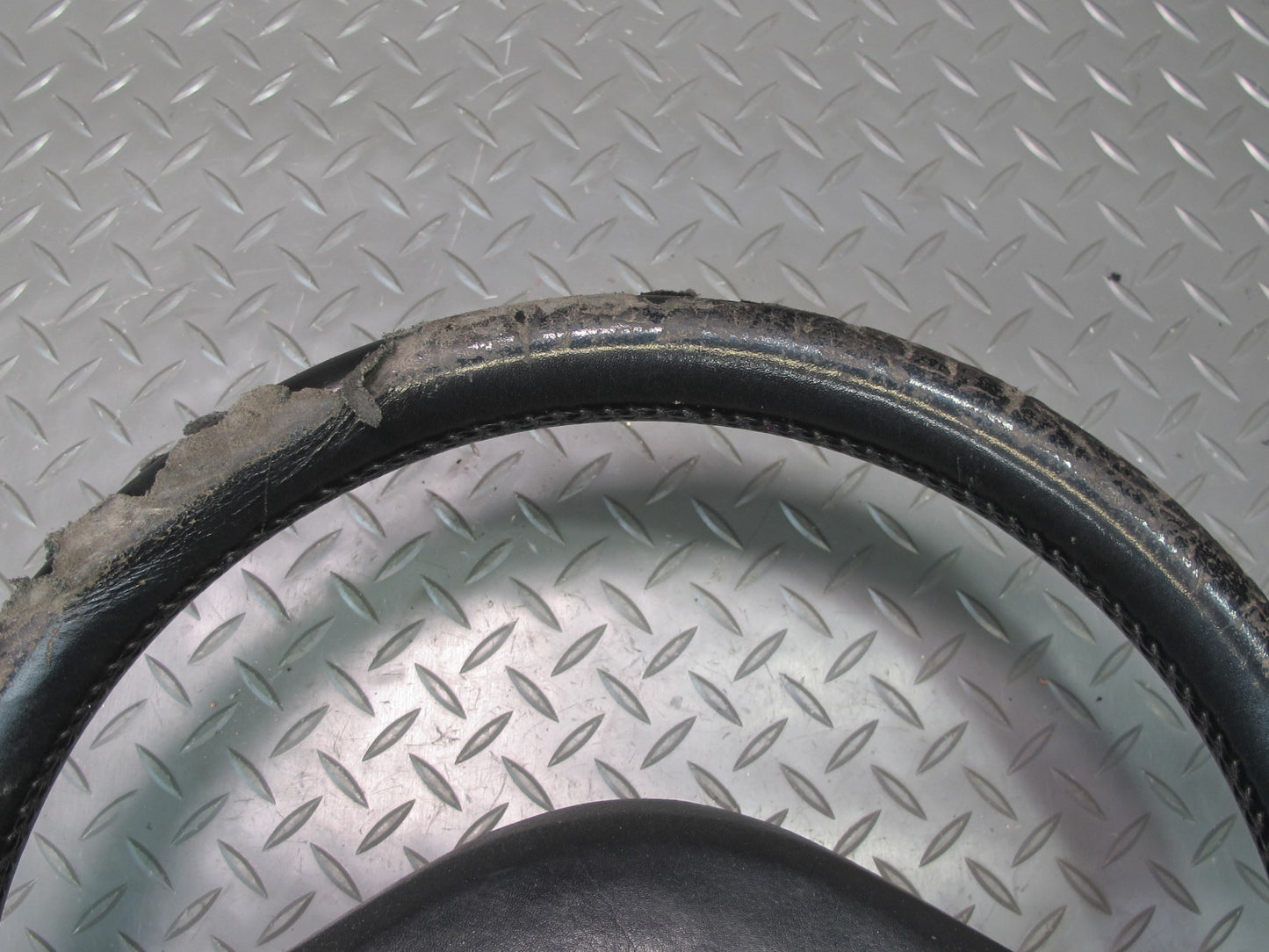 90-91 Nissan Z32 300ZX NON Turbo Leather Steering w Cruise Switch Black OEM