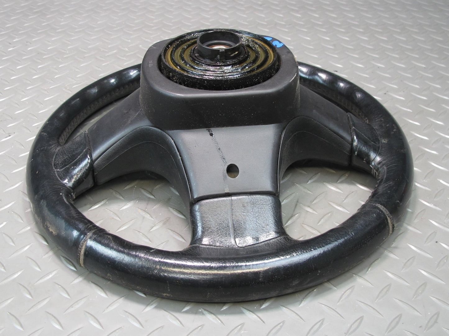 90-91 Nissan Z32 300ZX NON Turbo Leather Steering w Cruise Switch Black OEM