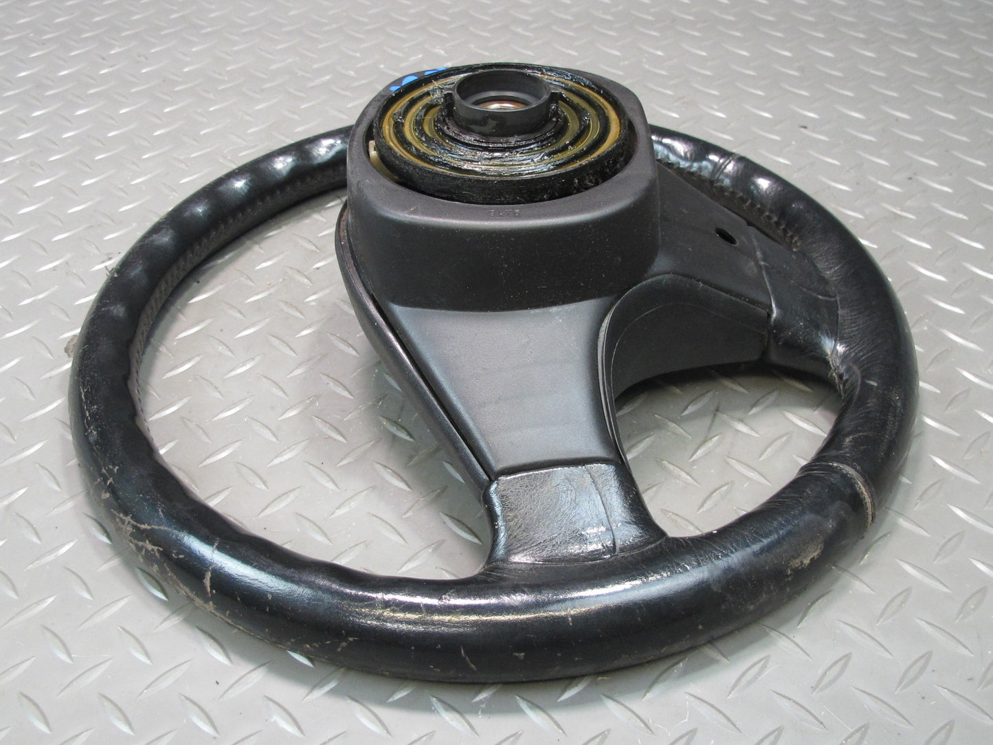 90-91 Nissan Z32 300ZX NON Turbo Leather Steering w Cruise Switch Black OEM