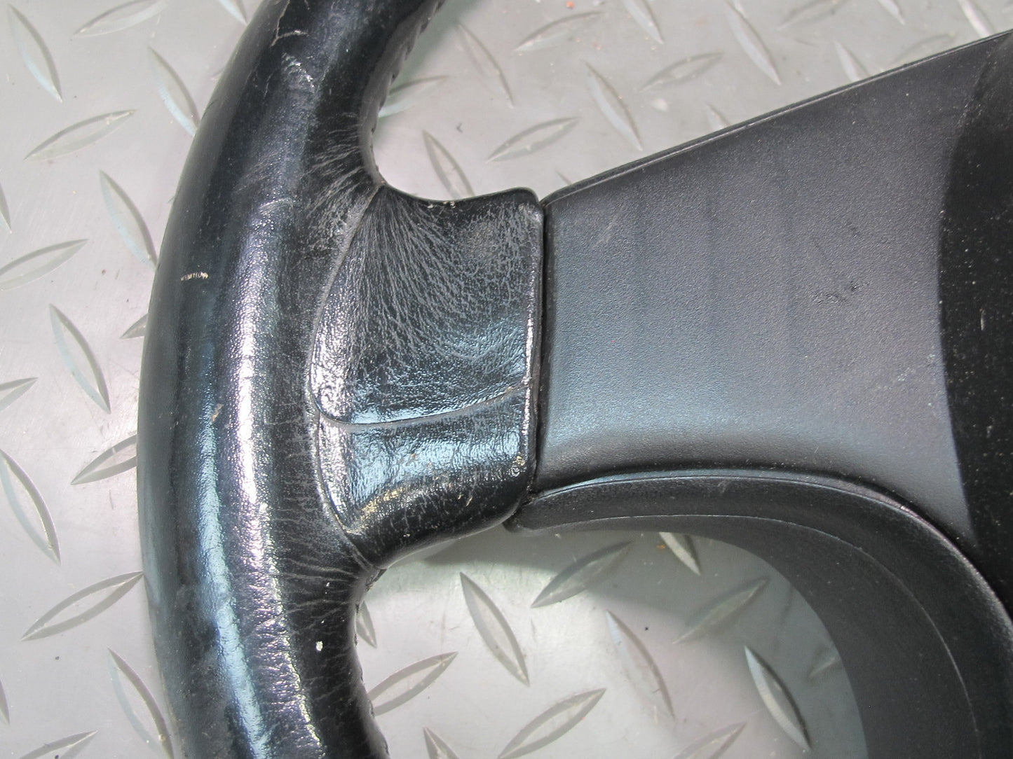 90-91 Nissan Z32 300ZX NON Turbo Leather Steering w Cruise Switch Black OEM