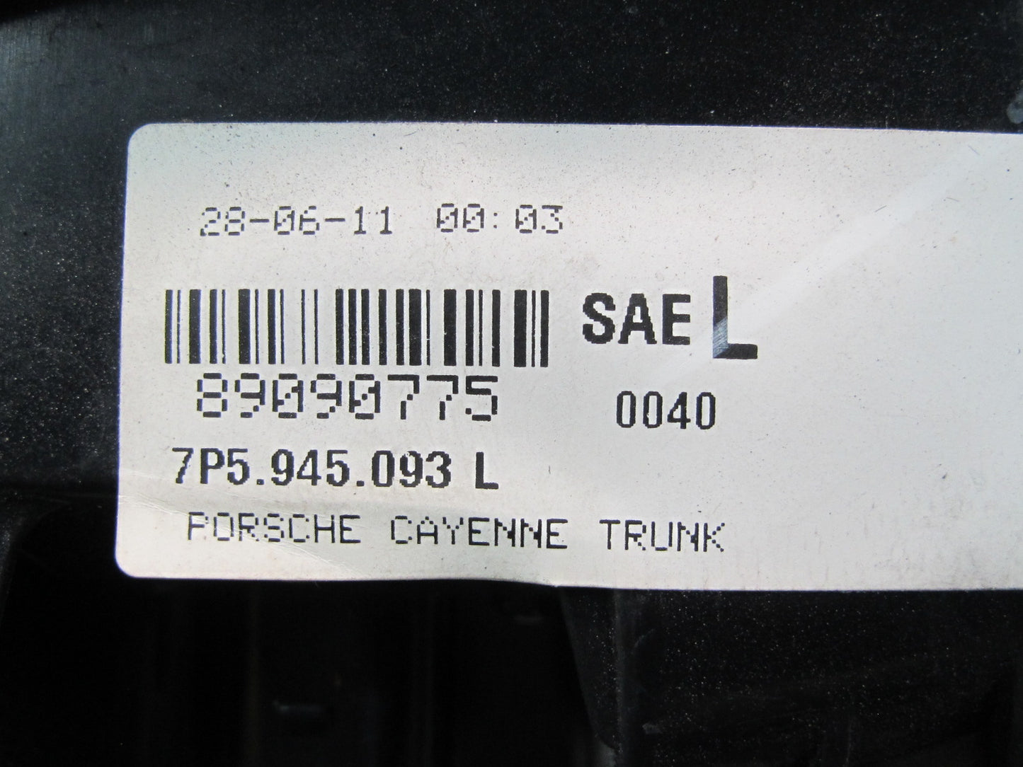 2011-2014 Porsche Cayenne 958 Rear Left Driver Side Inner Tail Light Lamp