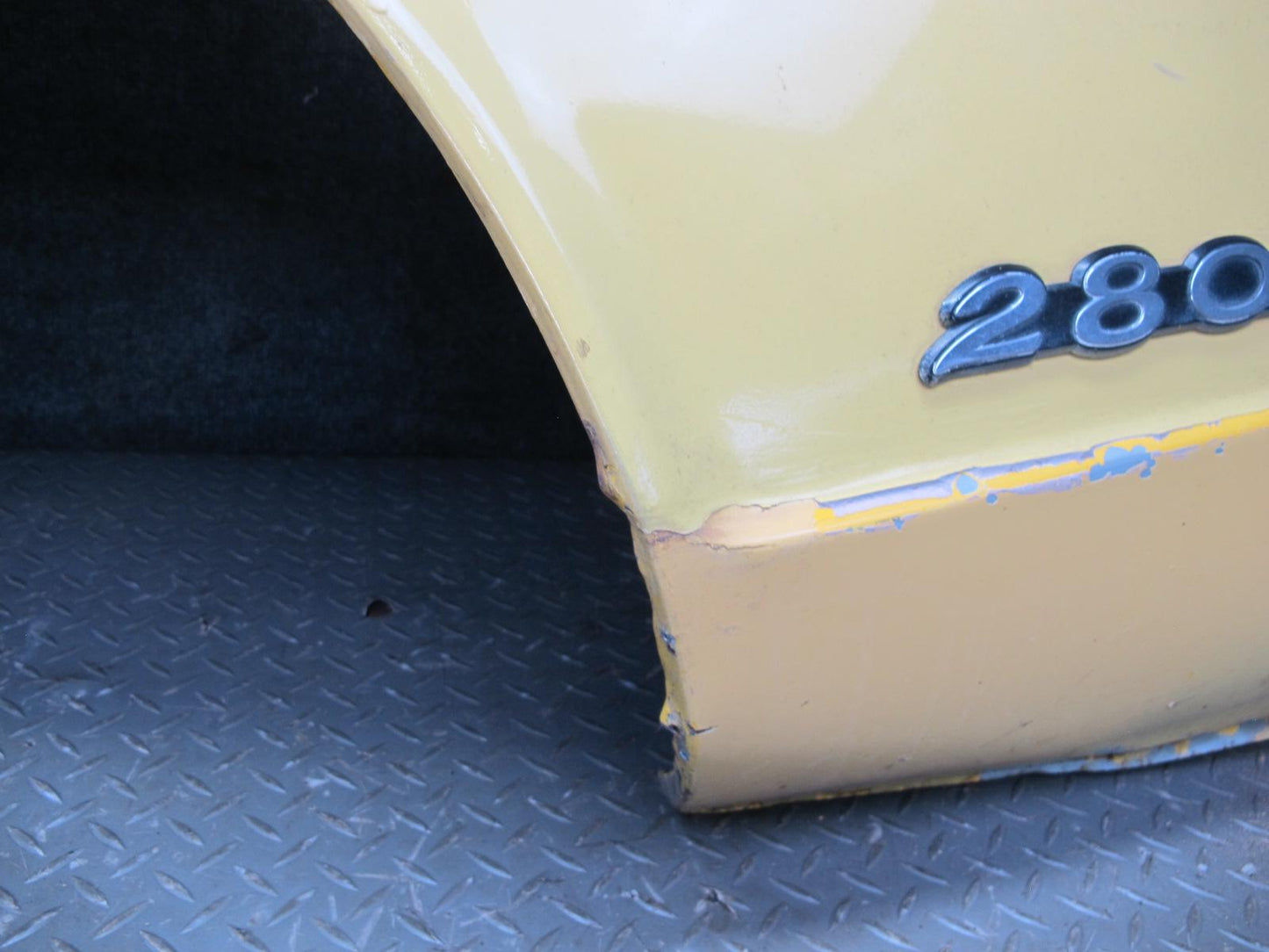 77-78 Datsun S30 280Z Front Left Fender Shell Panel Yellow OEM