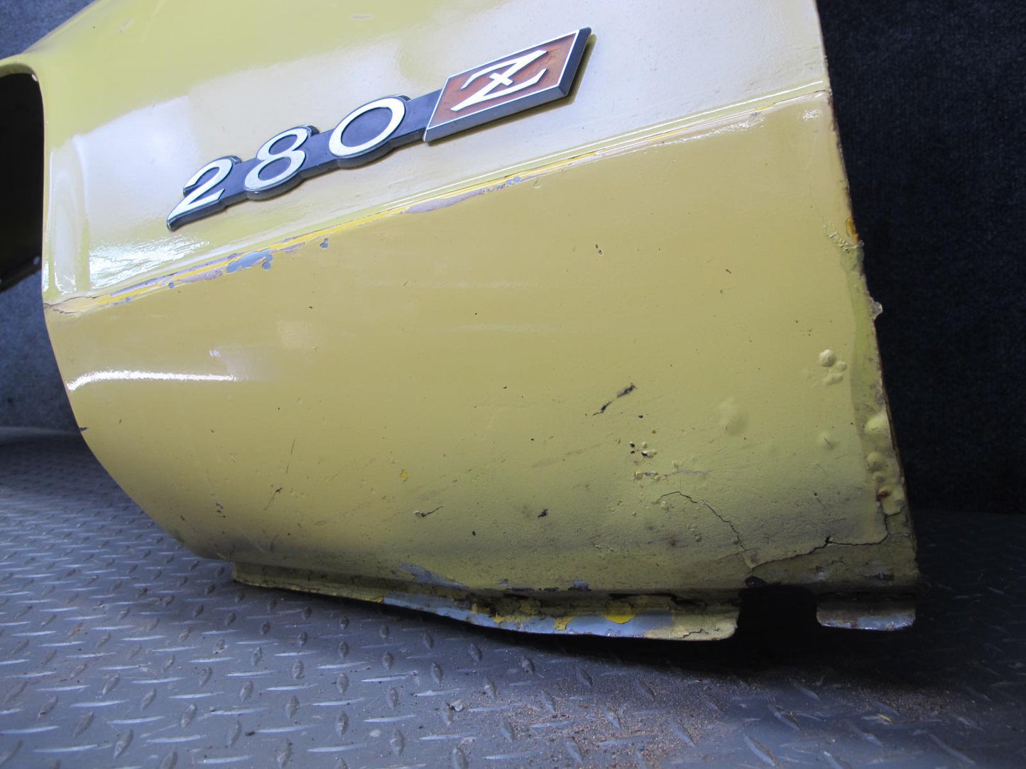 77-78 Datsun S30 280Z Front Left Fender Shell Panel Yellow OEM