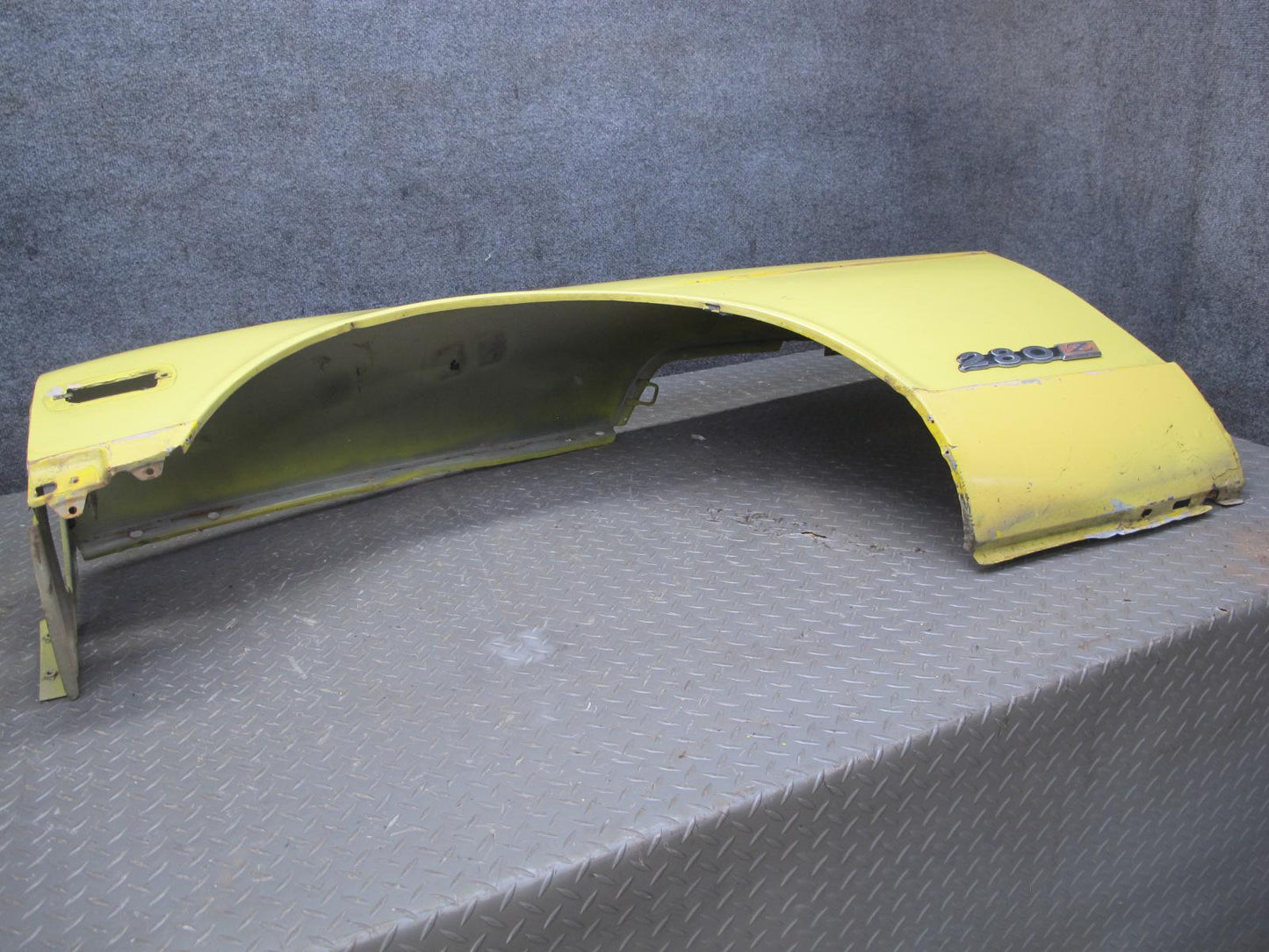 77-78 Datsun S30 280Z Front Left Fender Shell Panel Yellow OEM