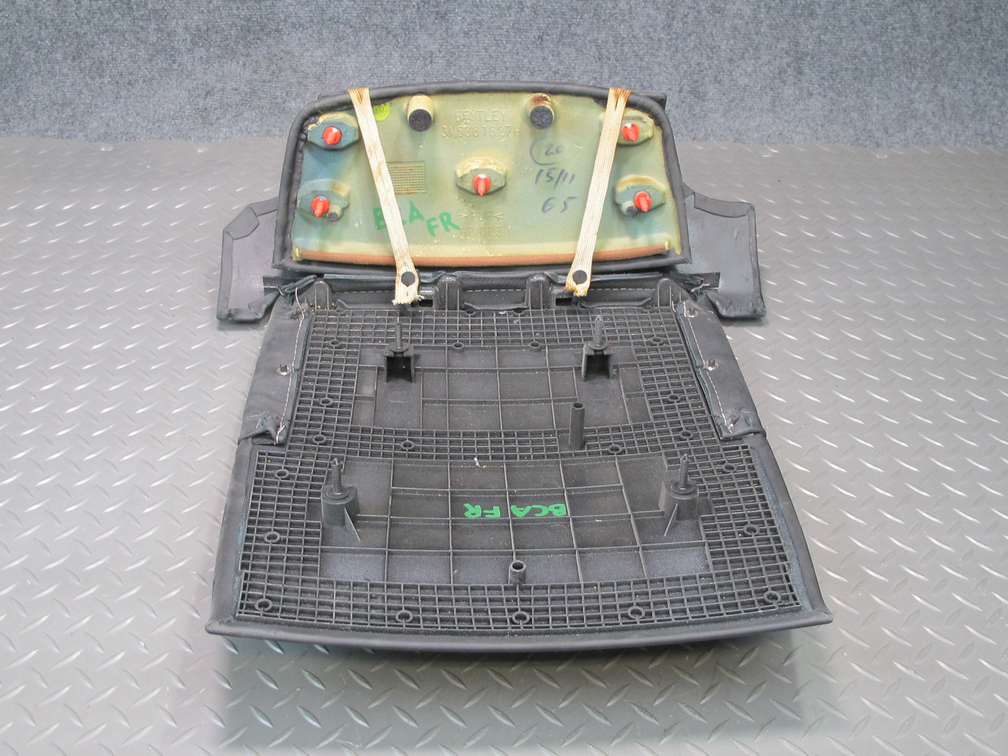 06-12 Bentley Continental Flying Front Right Seat Back Trim Cover Panel Set