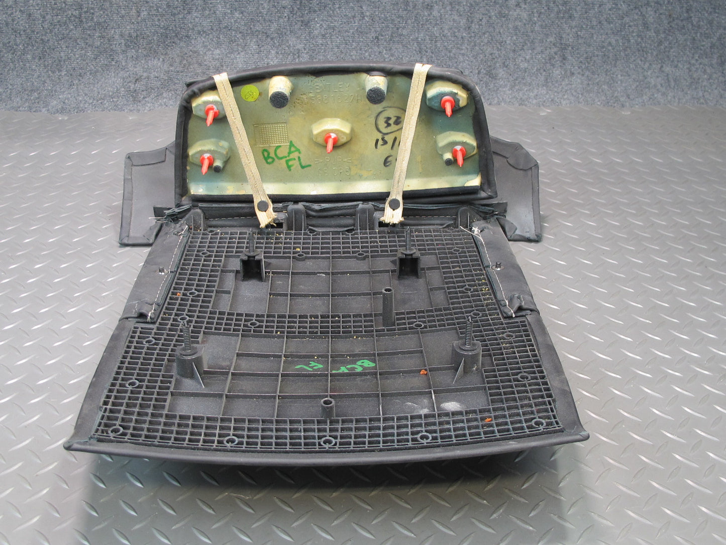 06-12 Bentley Continental Flying Front Left Seat Back Trim Cover Panel Set