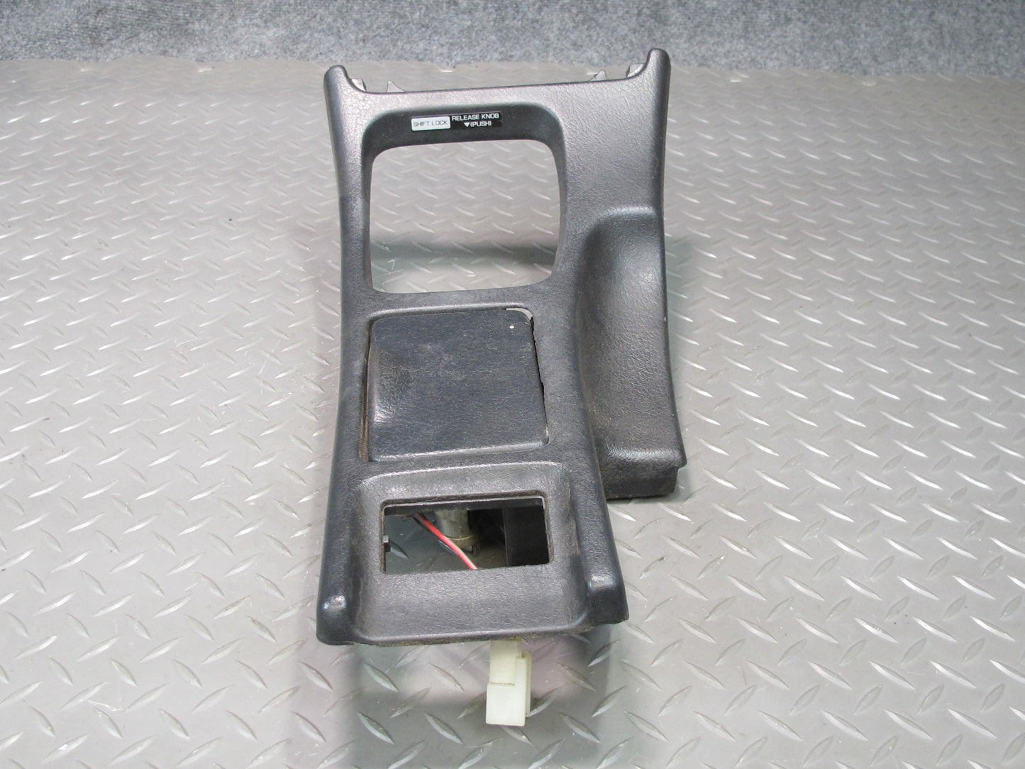 90-96 Nissan Z32 300ZX Center Console Shifter Storage Trim Cover Panel Black OEM