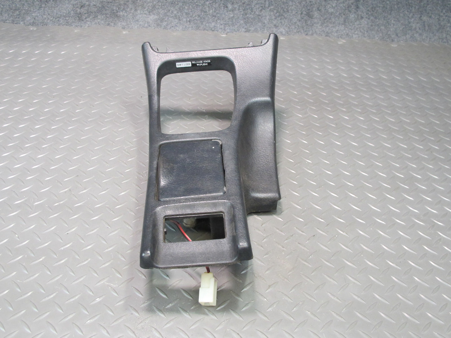 90-96 Nissan Z32 300ZX Center Console Shifter Storage Trim Cover Panel Black OEM