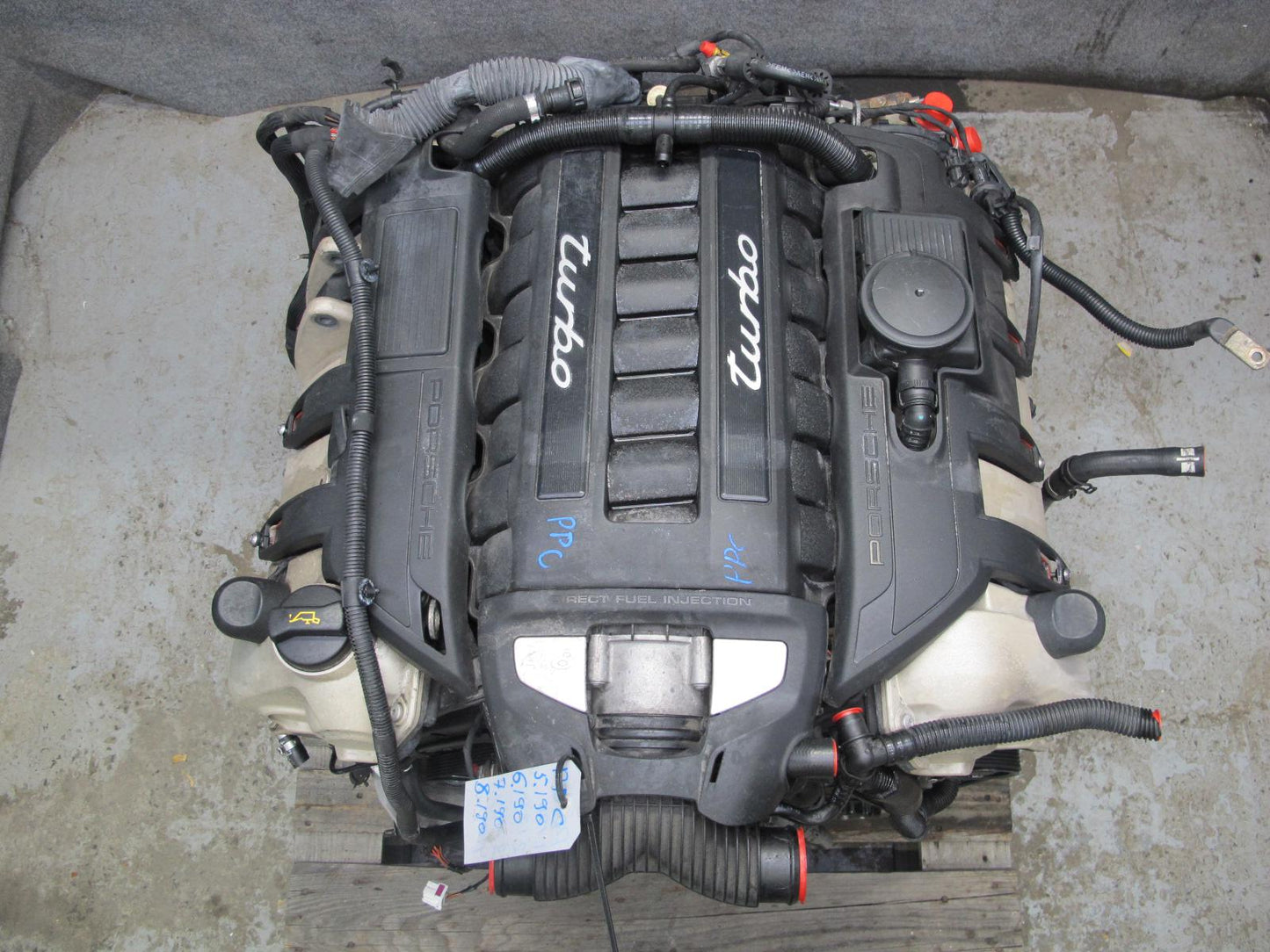 11-14 Porsche Cayenne 958 4.8L Turbo V8 M48.52 AWD Complete Engine Motor 123K