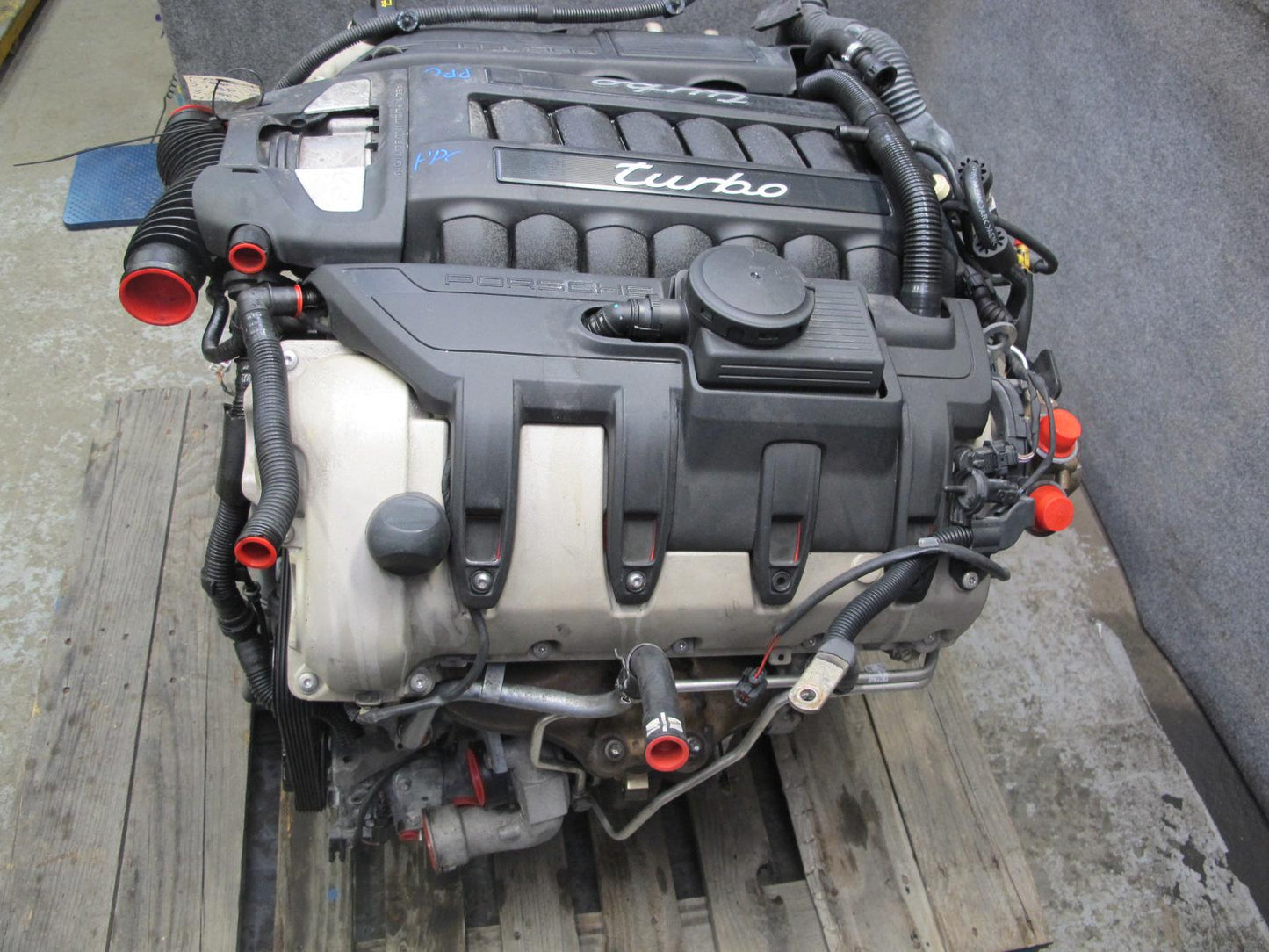 11-14 Porsche Cayenne 958 4.8L Turbo V8 M48.52 AWD Complete Engine Motor 123K