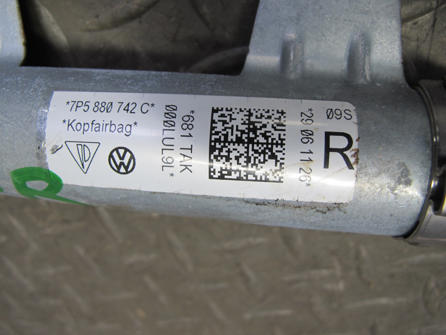 11-18 PORSCHE CAYENNE RIGHT PASSENGER SIDE ROOF SRS AIRBAG 7P5880742C OEM