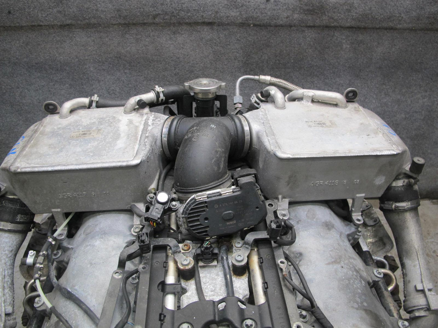03-06 Mercedes R230 SL600 5.5L 275.951 M275 Engine Motor w Turbos 84k Miles