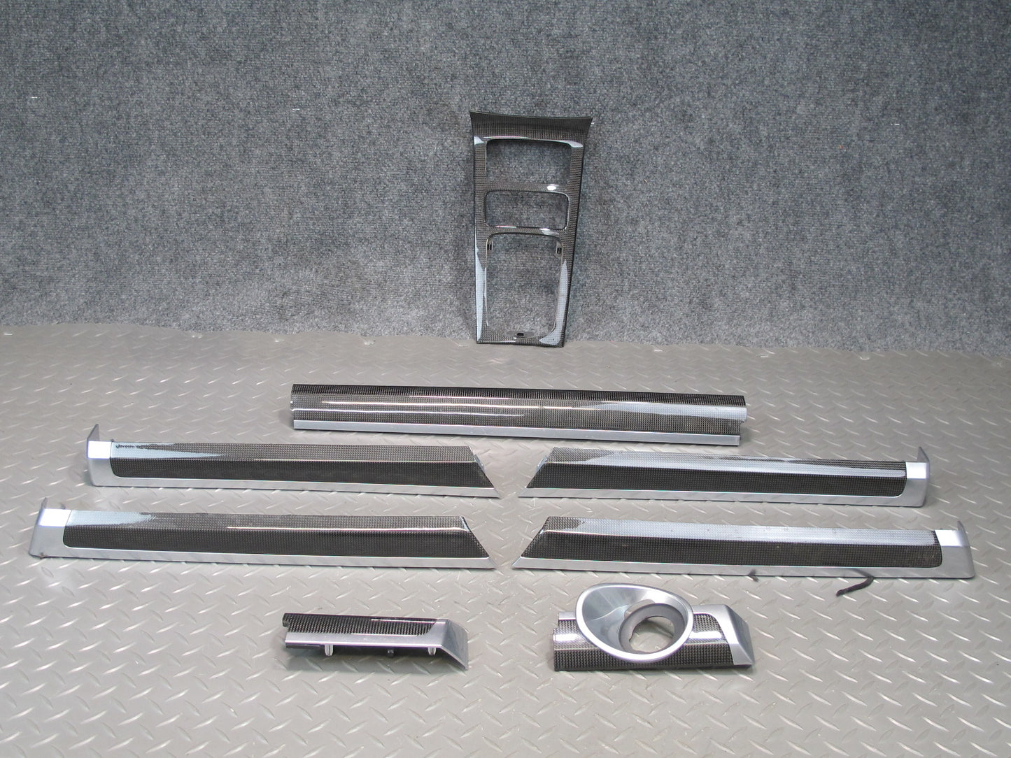 2011-2018 Porsche Cayenne 958 Front & Rear Door Dash Carbon Trim Cover Panel Set