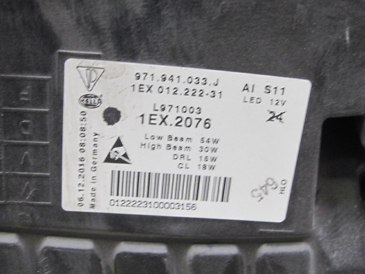 17-21 Porsche Panamera 971 Front Left LED Healight Lamp w Ballast 971941033J