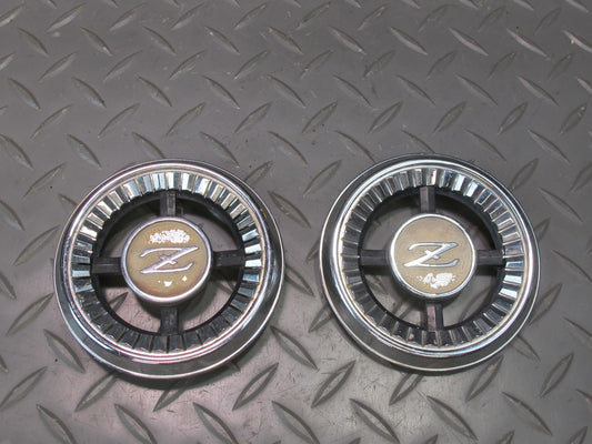 75-78 Datsun S30 280Z Set of 2 Rear Left & Right Side C Pillar Emblem Badge OEM