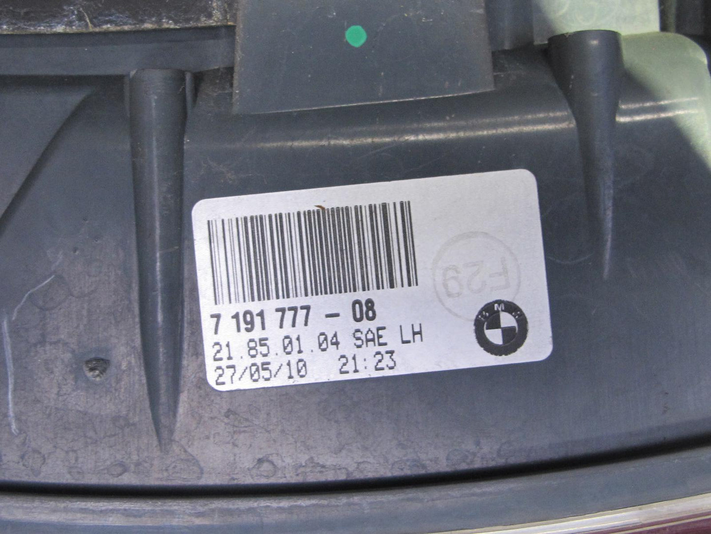 09-16 BMW E89 Z4 Rear Left Tail Light Lamp 7191777 OEM