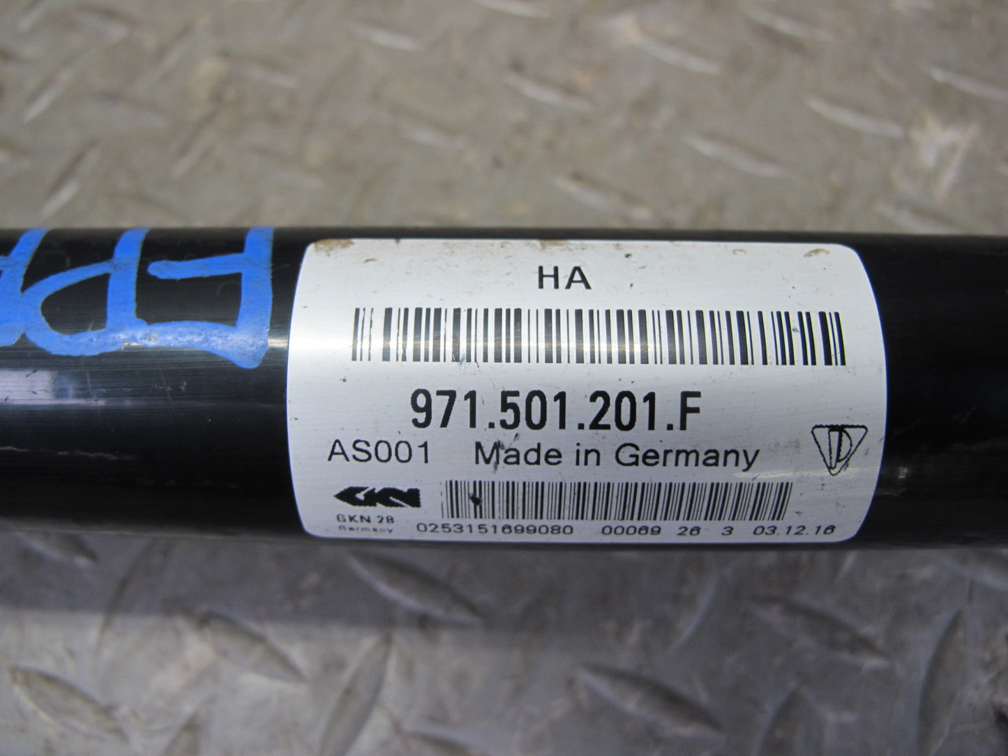 17-23 Porsche Panamera 971 AWD Rear Left or Right Axle Shaft 971501201F