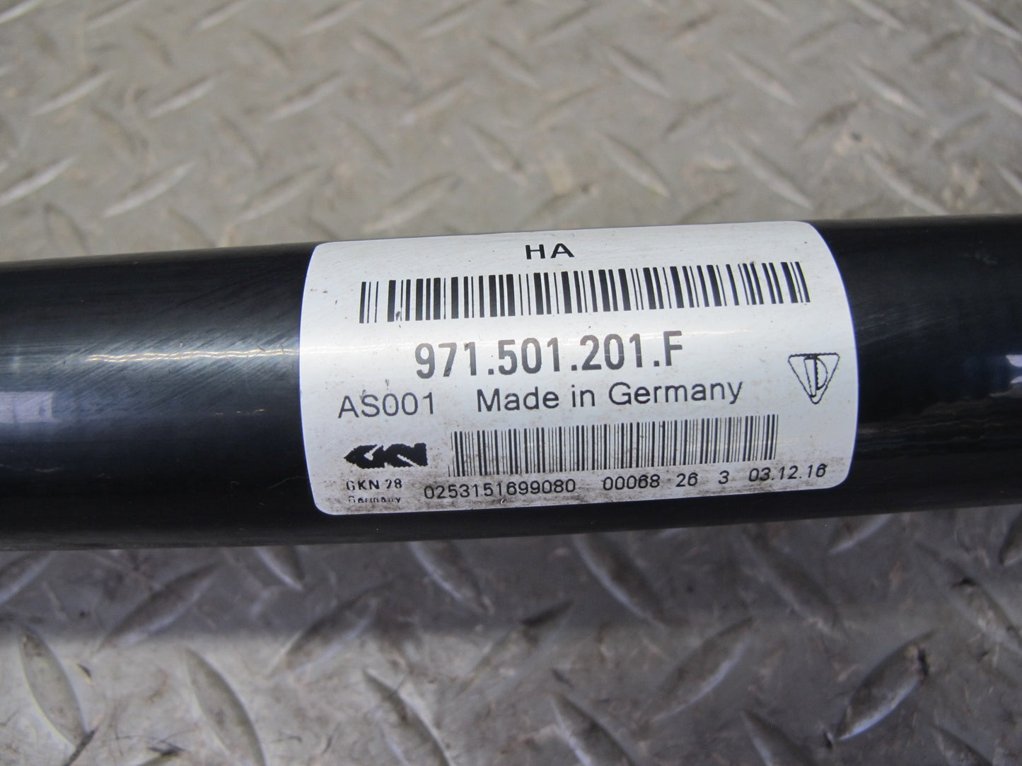 17-23 Porsche Panamera 971 AWD Rear Left or Right Axle Shaft 971501201F