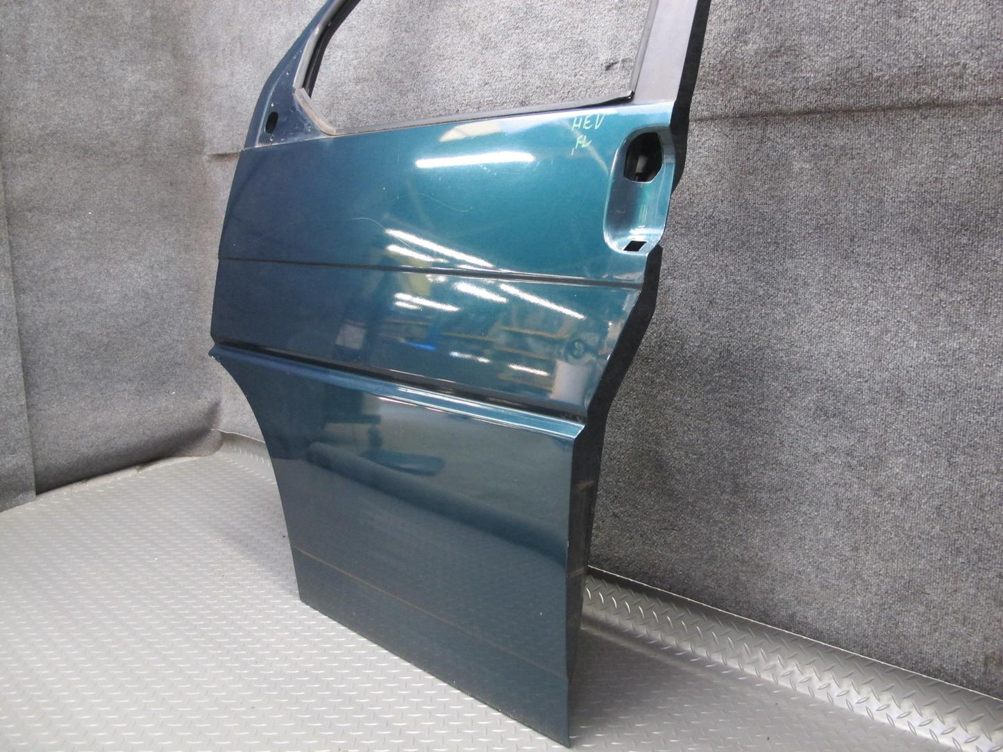 99-03 VW Eurovan T4 Front Left Door Shell Panel Green Pearl OEM