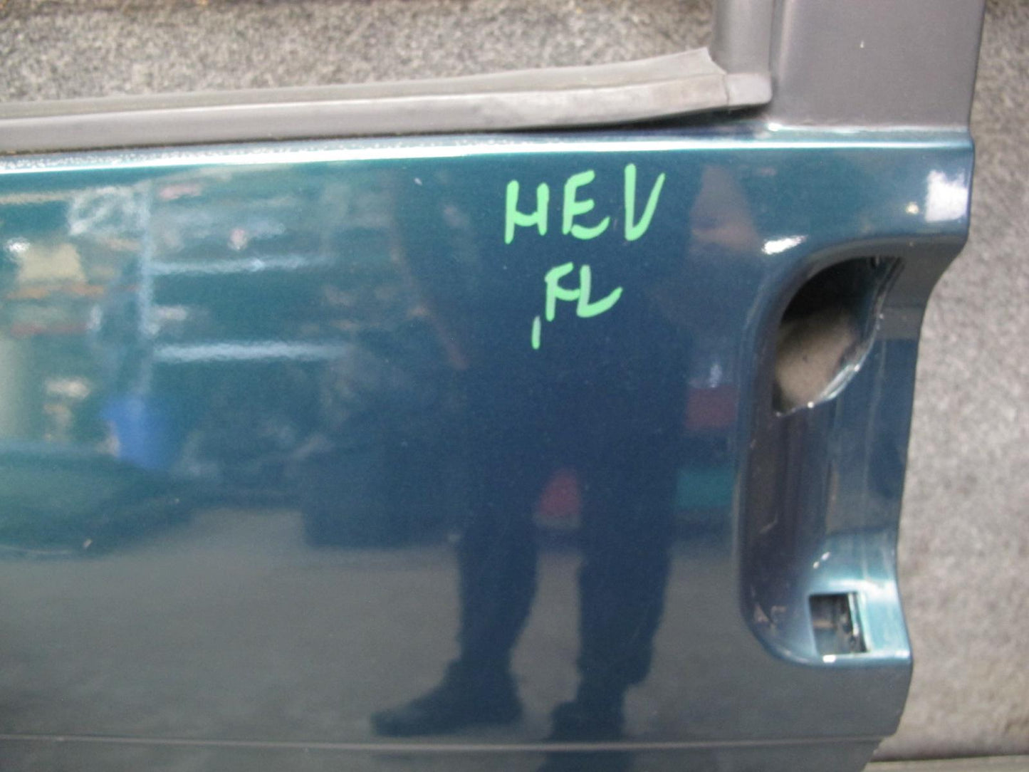 99-03 VW Eurovan T4 Front Left Door Shell Panel Green Pearl OEM