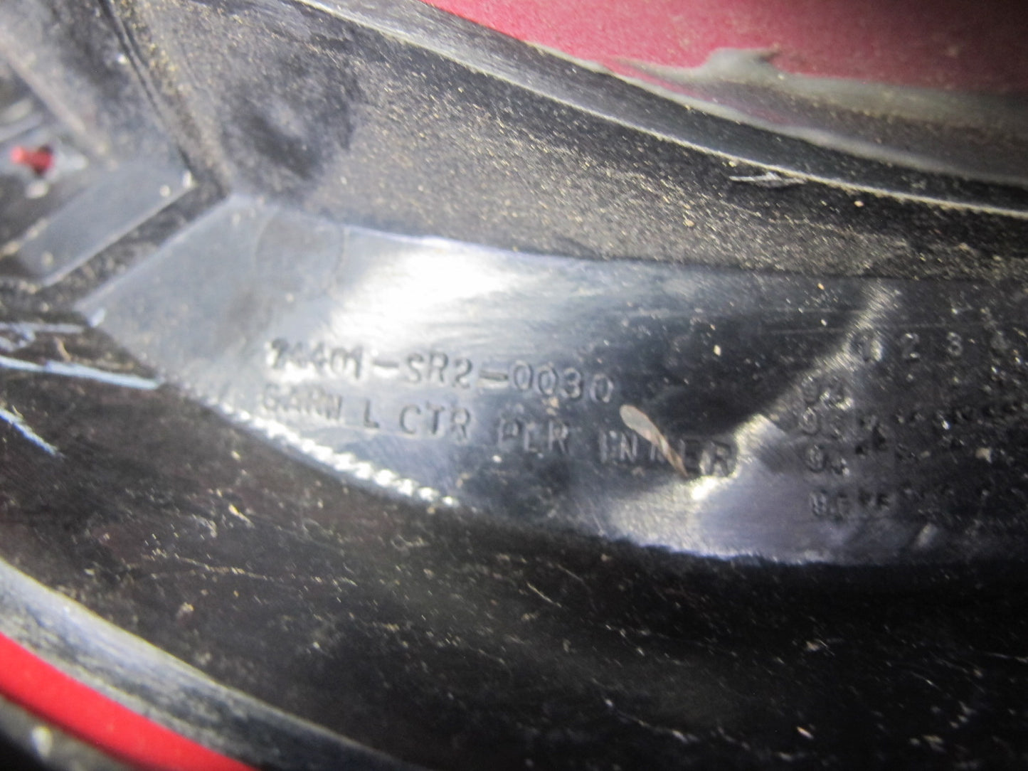 93-97 Honda DEL SOL Rear Left Right Targa TOP Pillar Trim Molding Panel RED OEM