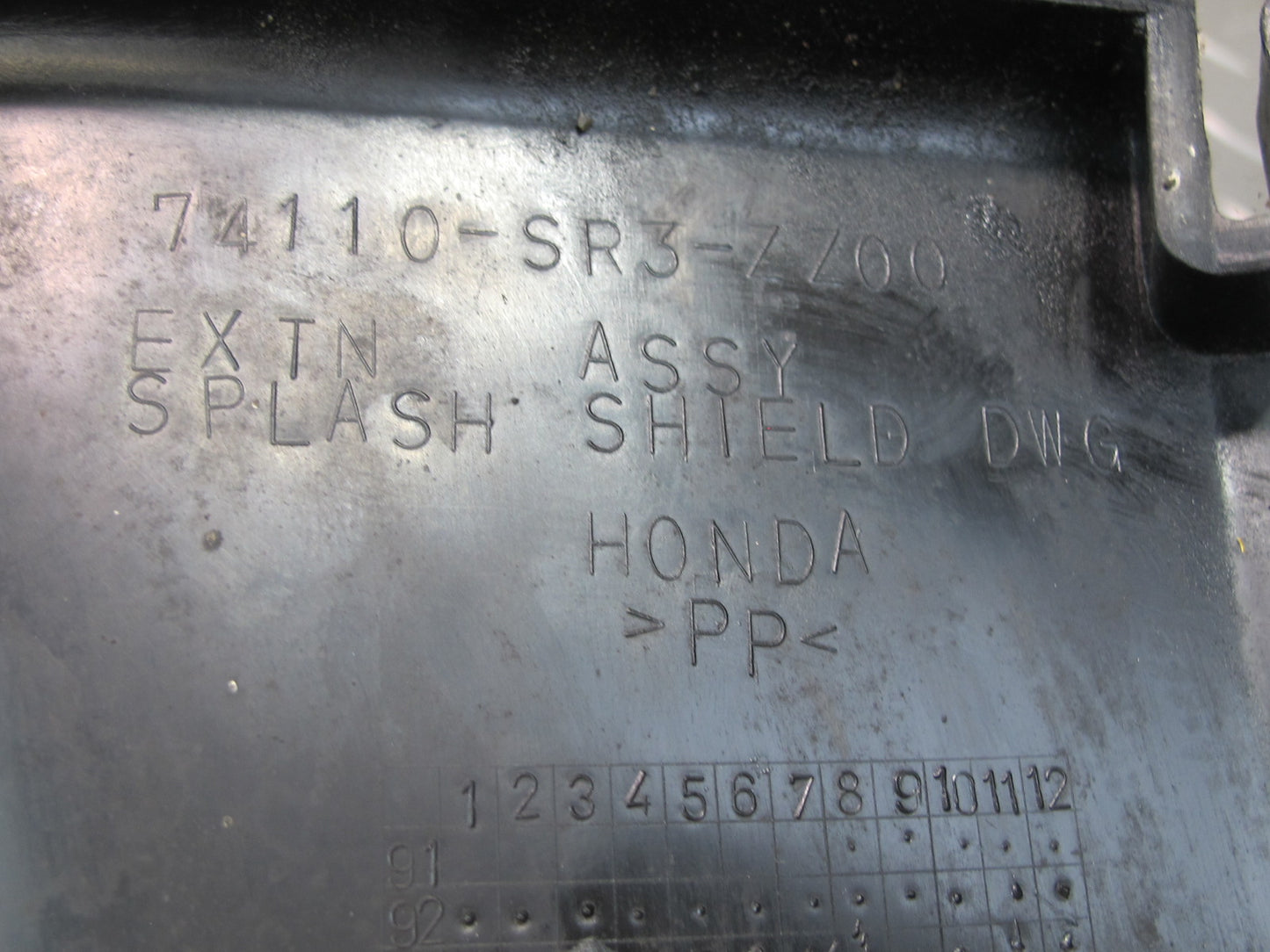 93-97 Honda DEL SOL EH6 Under Engine Front Right Splash Shield Guard OEM