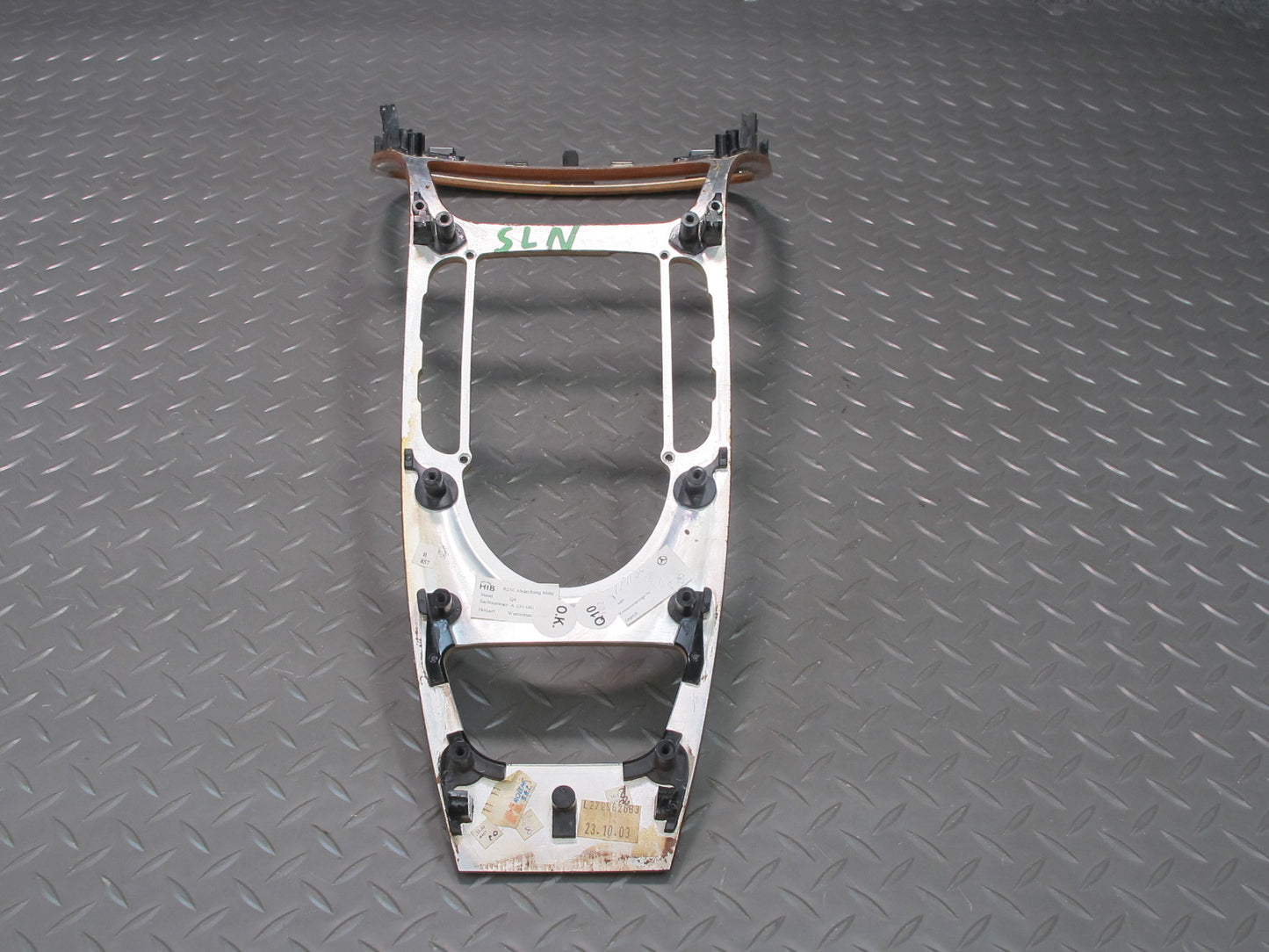 03-04 Mercedes R230 SL600 Dash Center Console Door Wood Trim Bezel Panel Set OEM