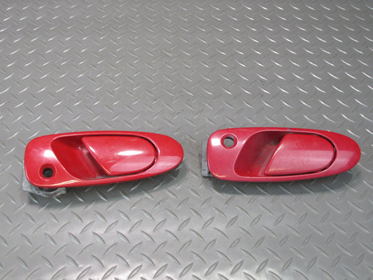 95-97 Honda DEL SOL EH6 Left & Right Door Exterior Handle Set Milano RED OEM