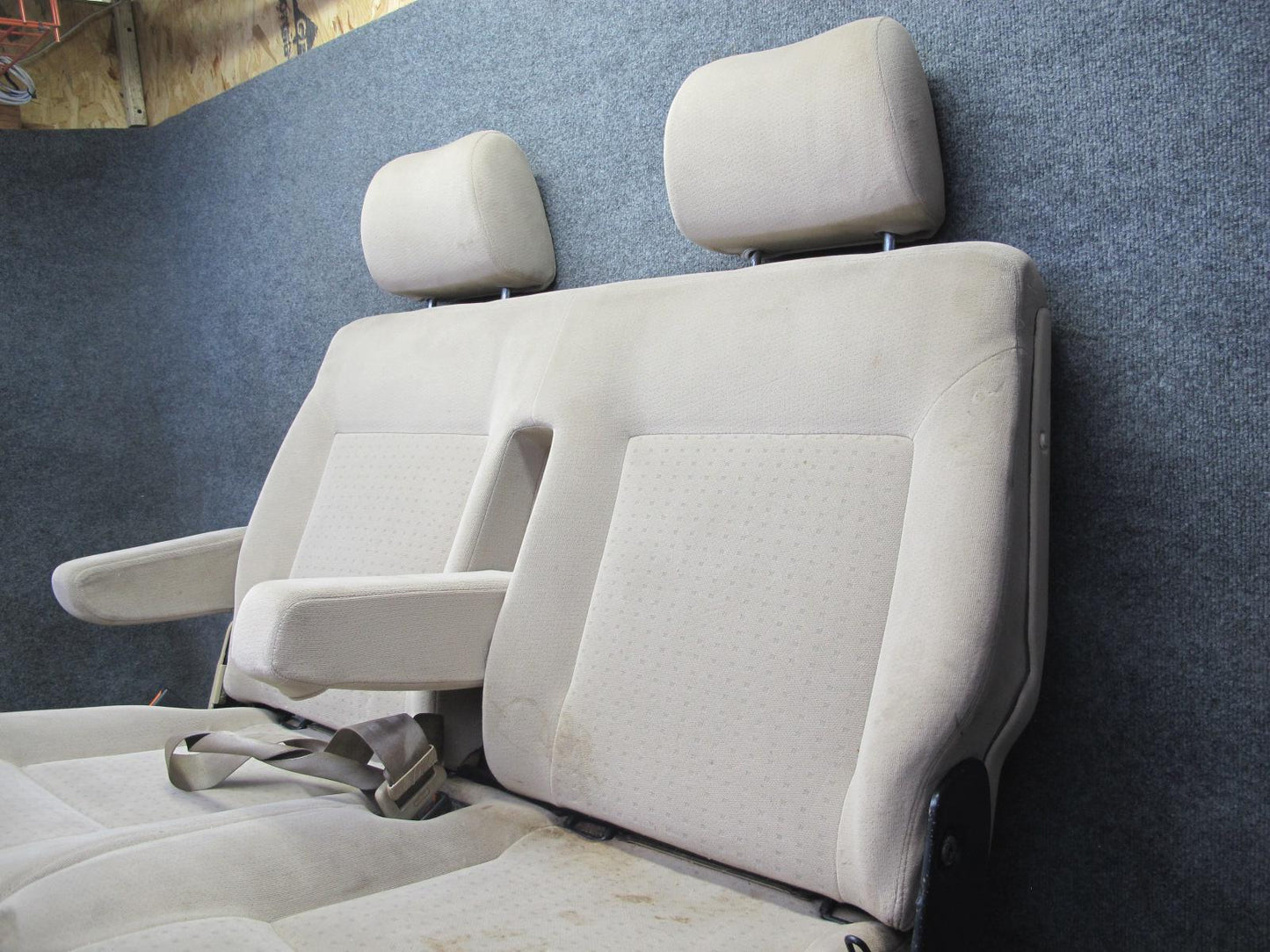 01-03 VW Eurovan T4 Rear 2ND Second ROW Cloth Seat Beige OEM